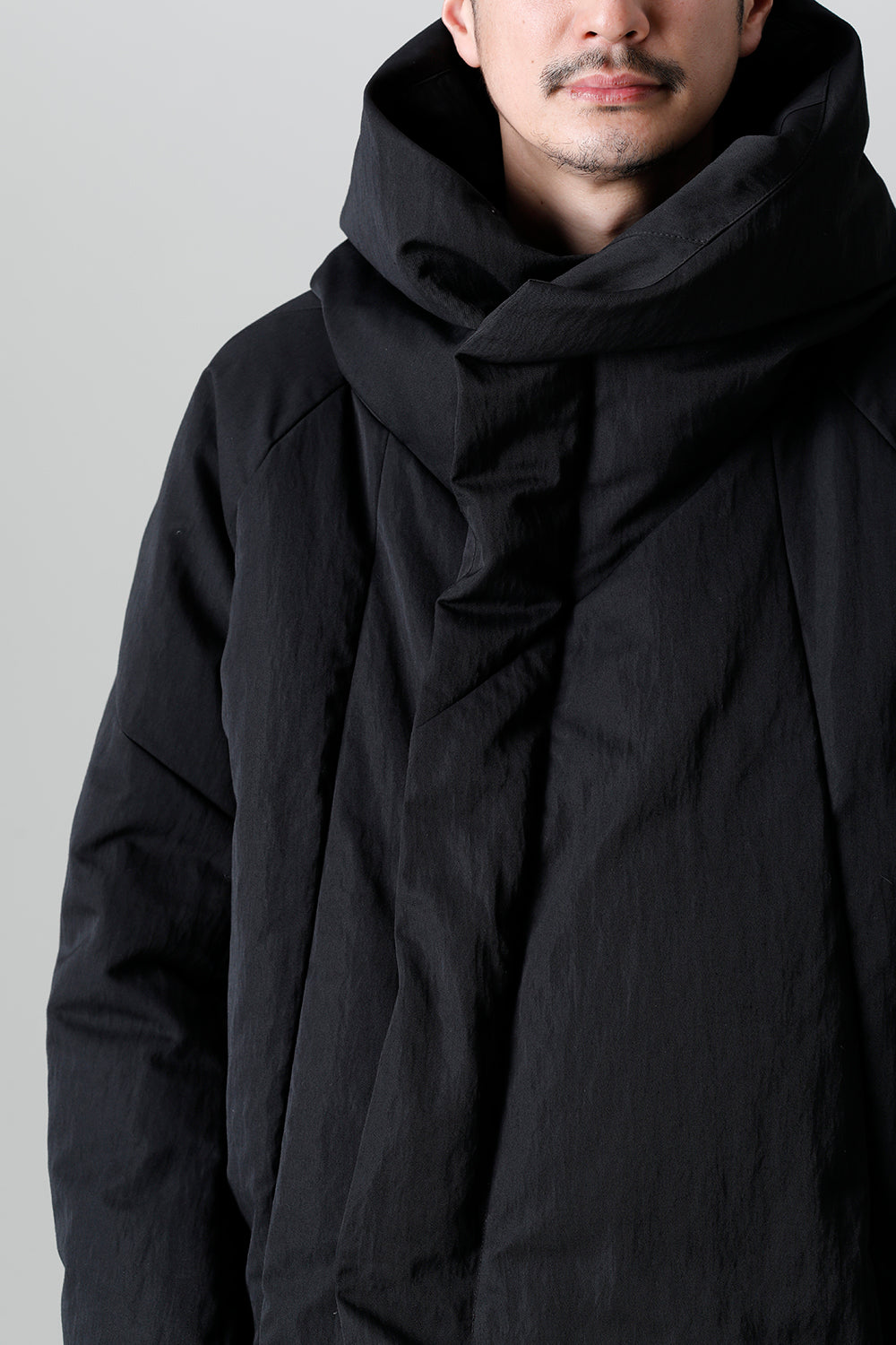 ダウンコート ウールナイロンツイル