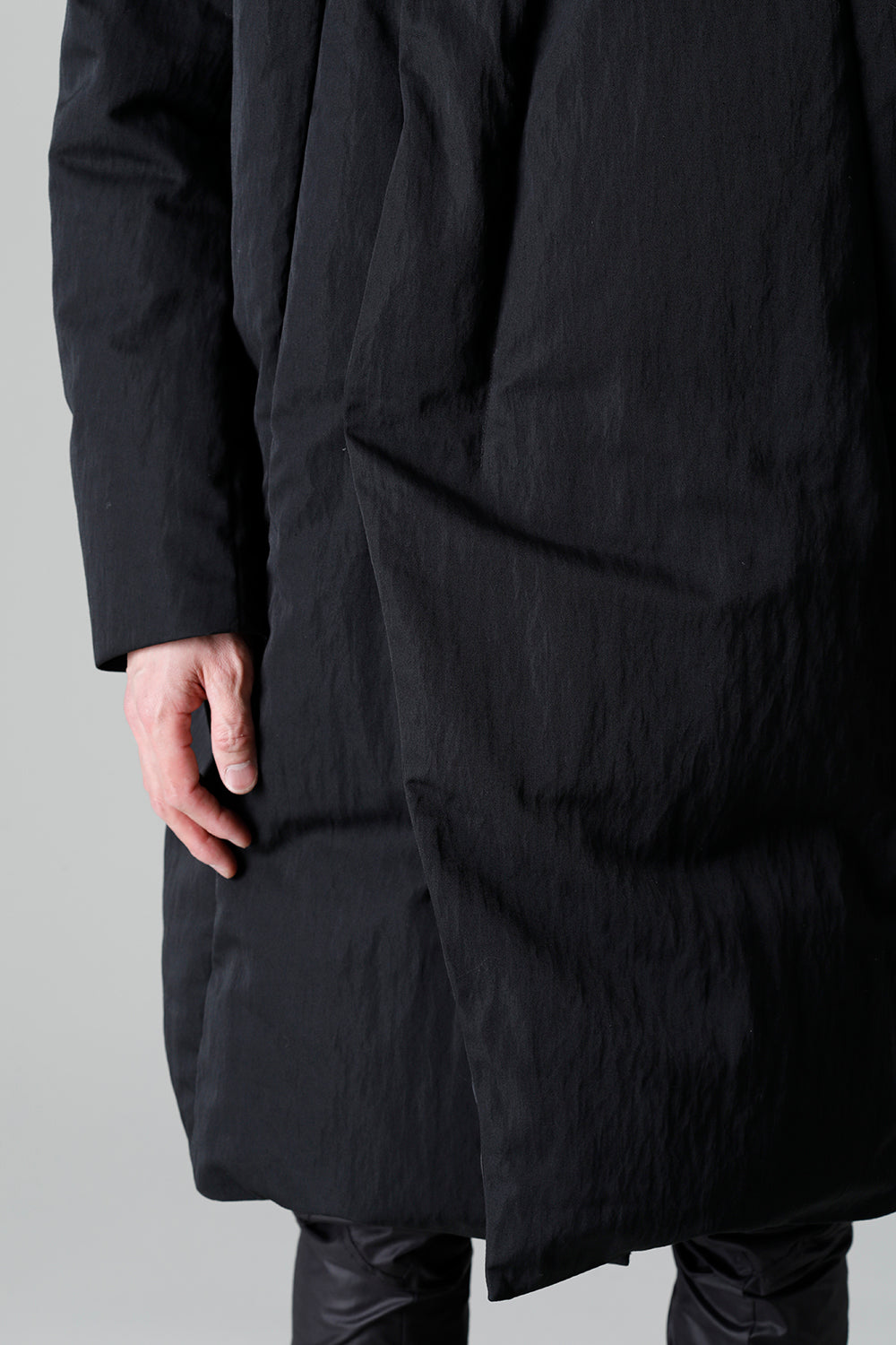 ダウンコート ウールナイロンツイル