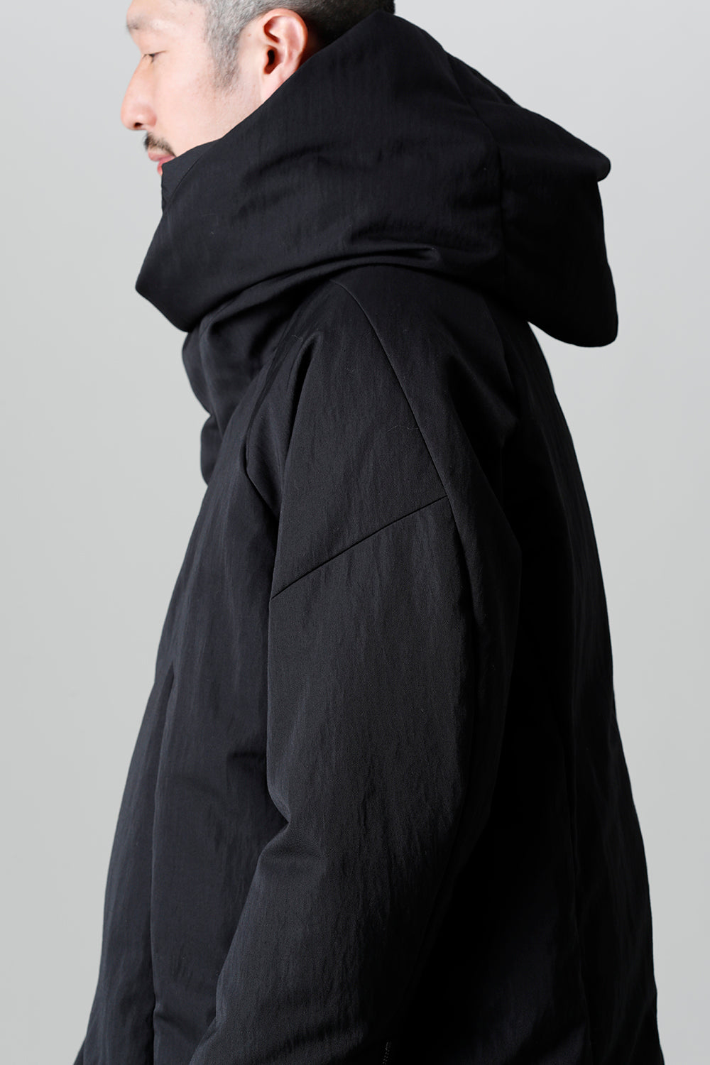 ダウンコート ウールナイロンツイル