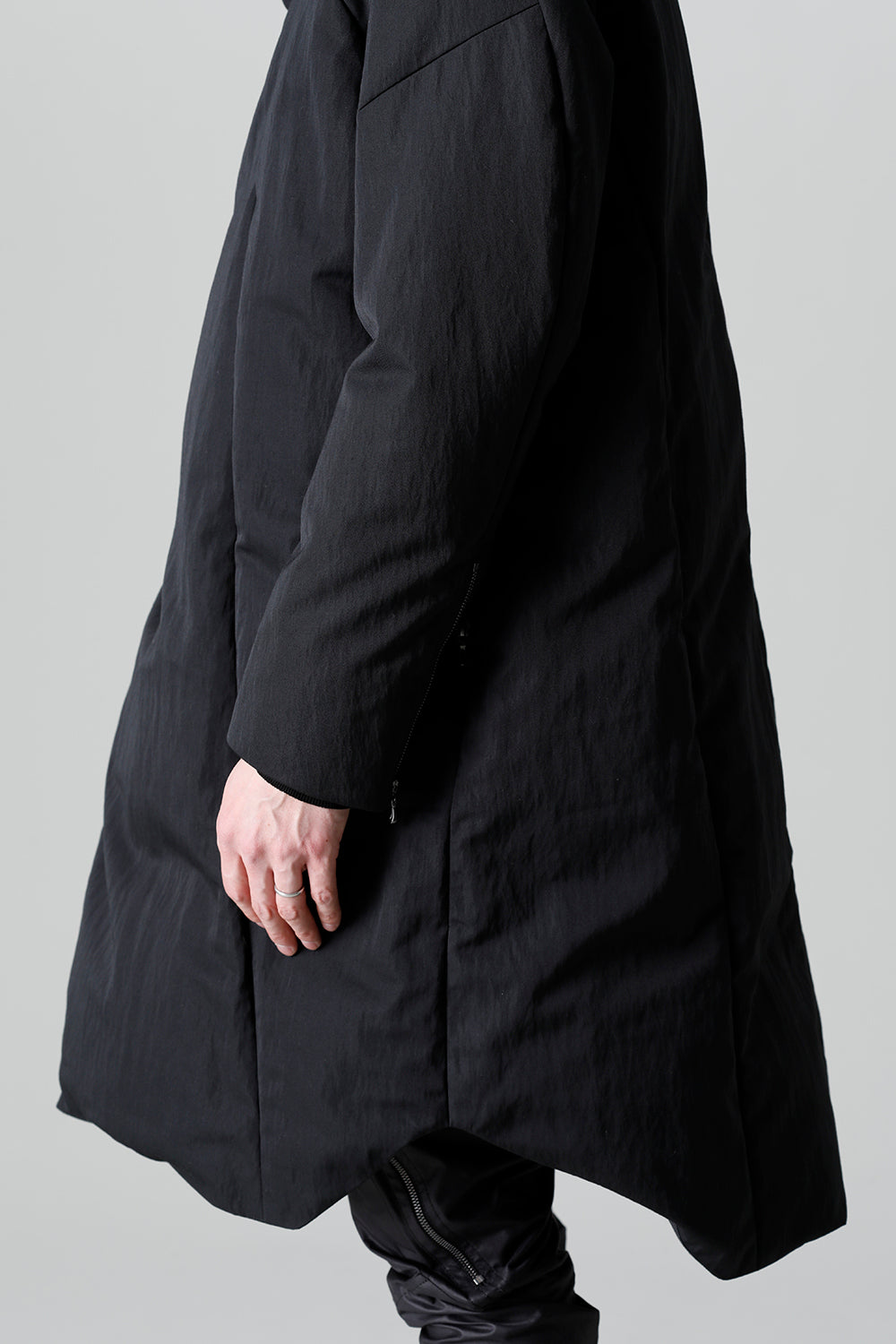 ダウンコート ウールナイロンツイル