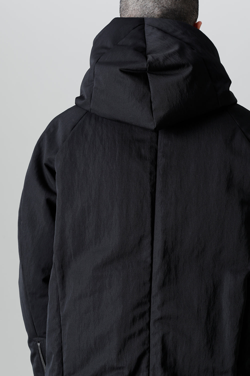 ダウンコート ウールナイロンツイル