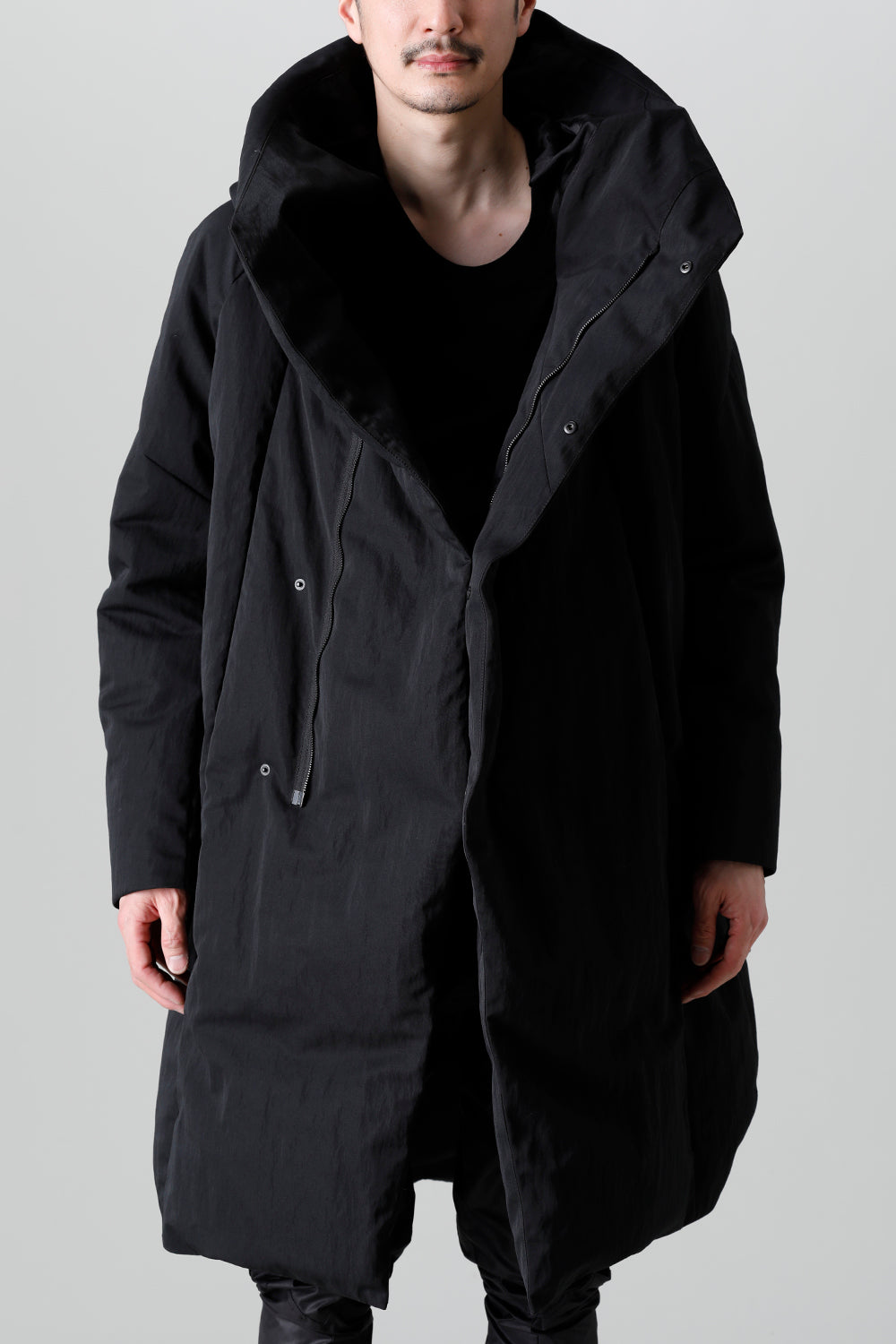 ダウンコート ウールナイロンツイル