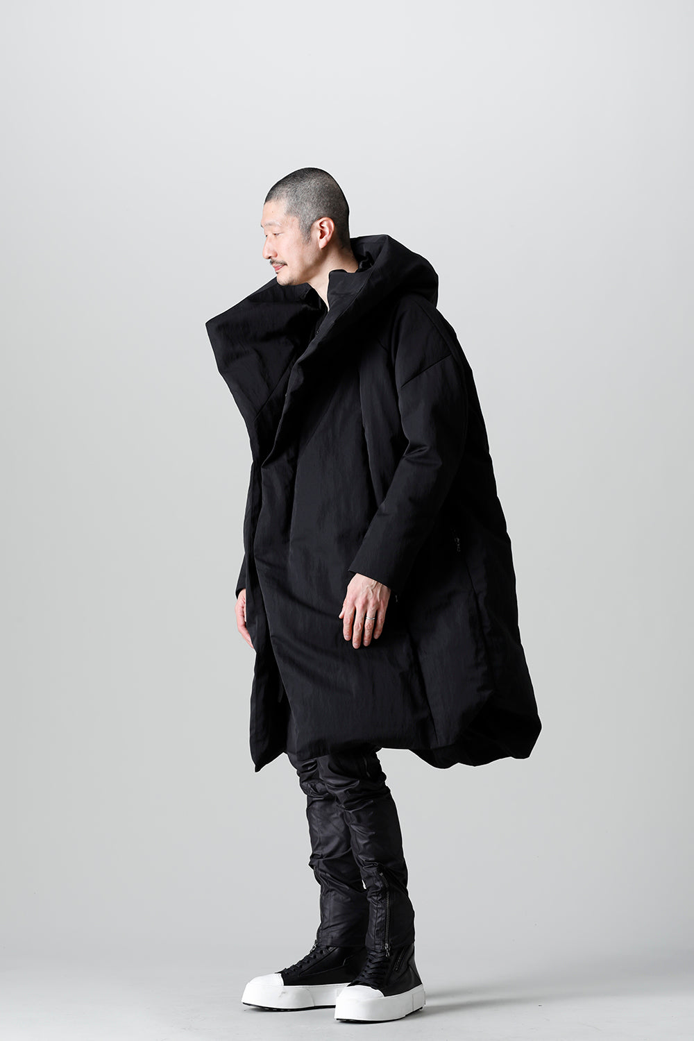 ダウンコート ウールナイロンツイル