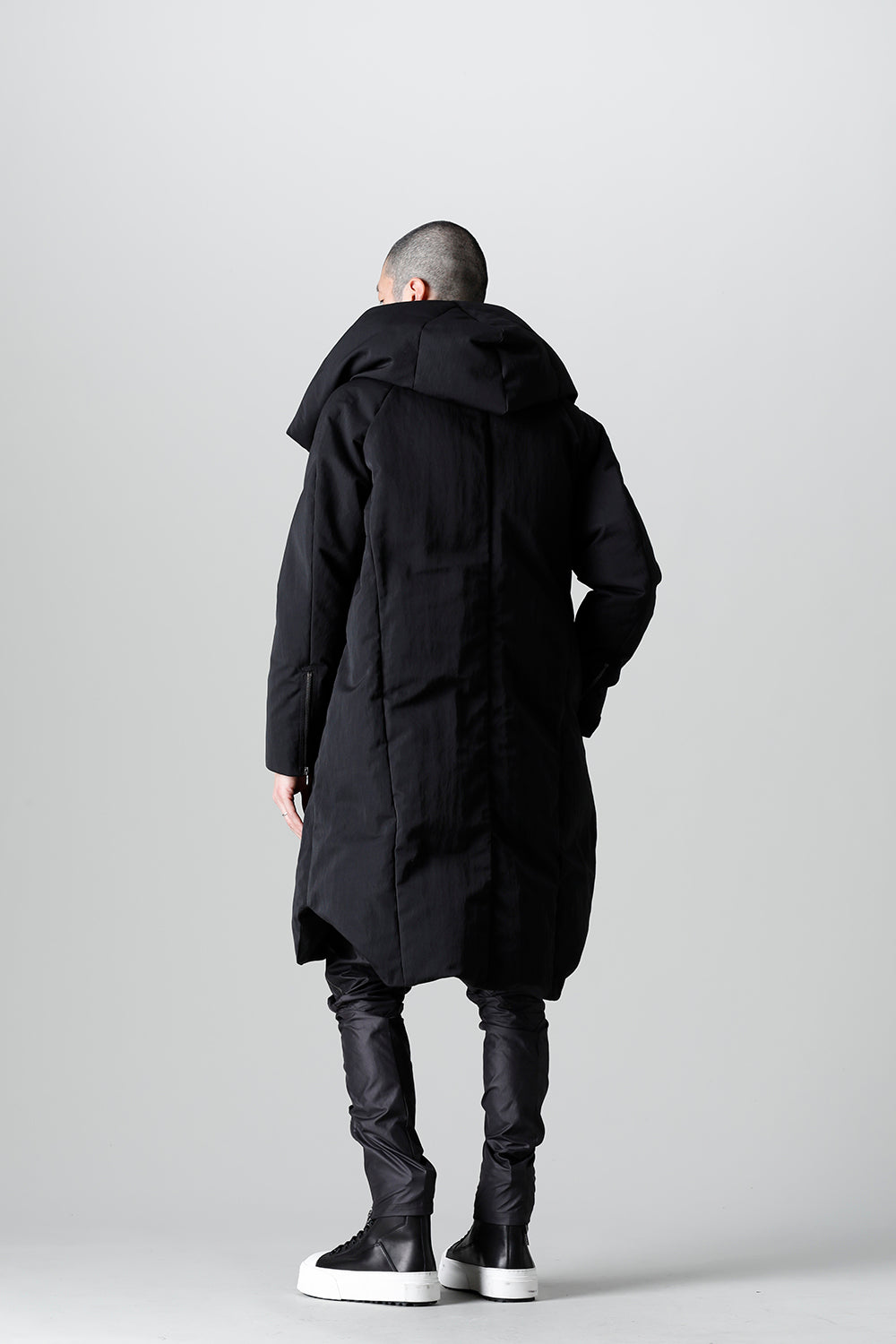 ダウンコート ウールナイロンツイル