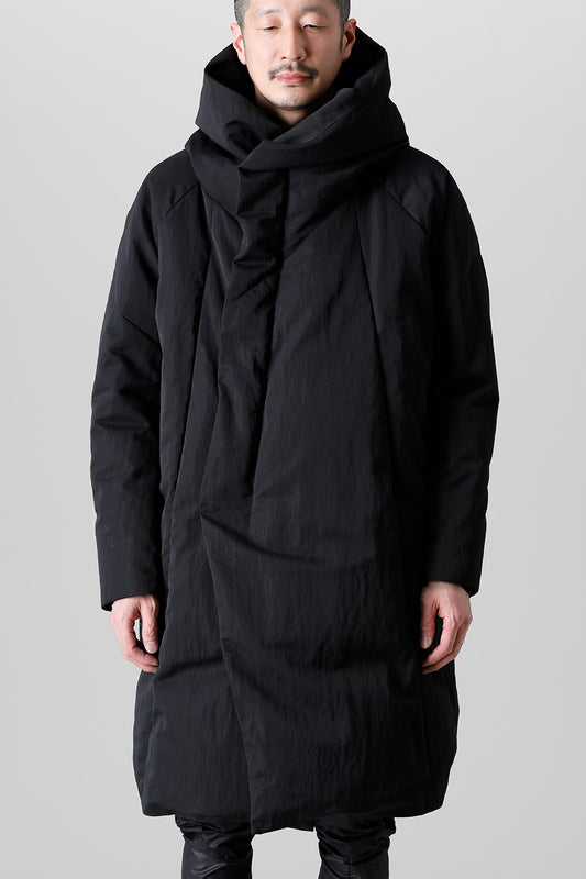 Down Coat Wool Nylon Twill