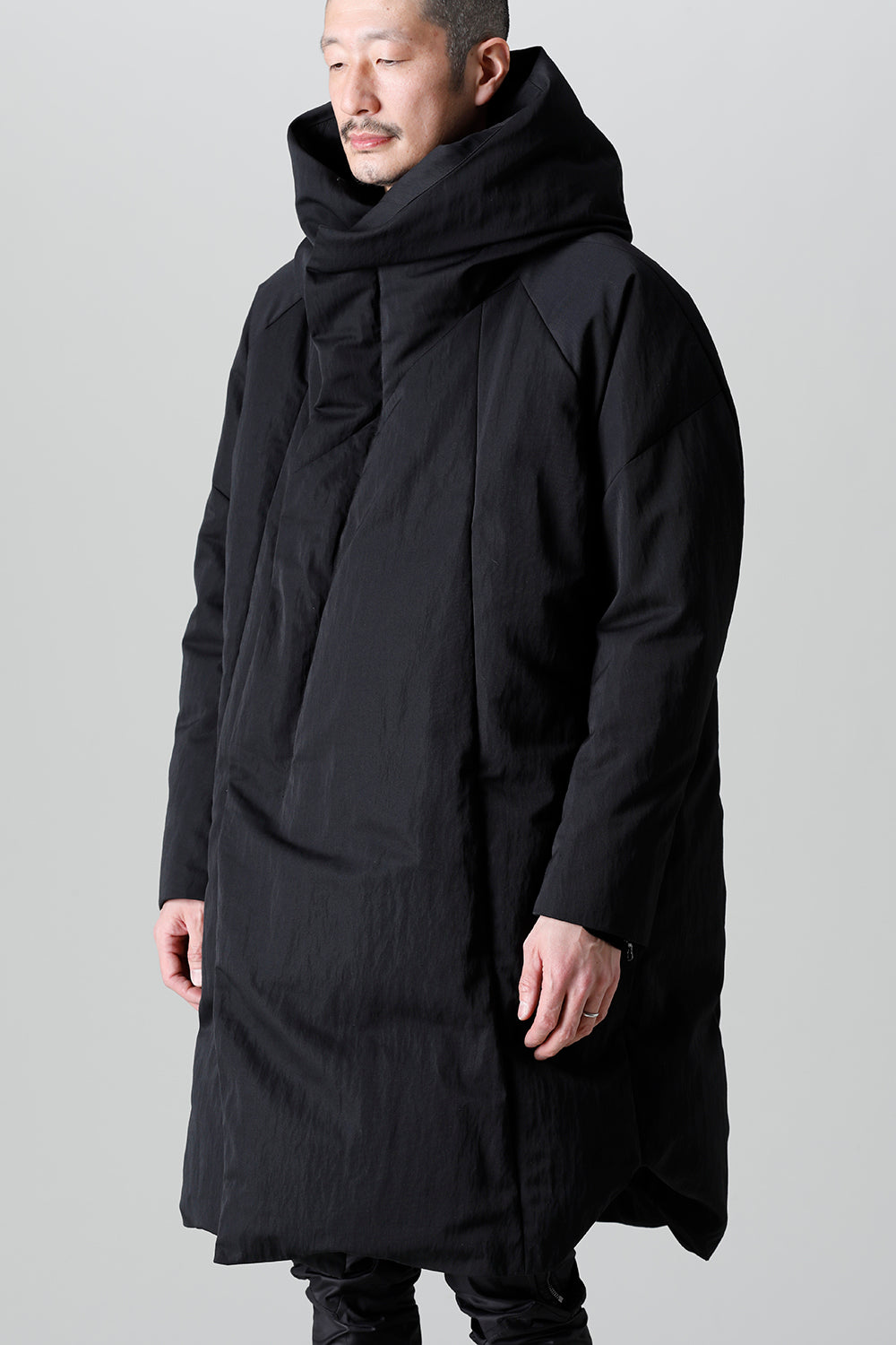 ダウンコート ウールナイロンツイル