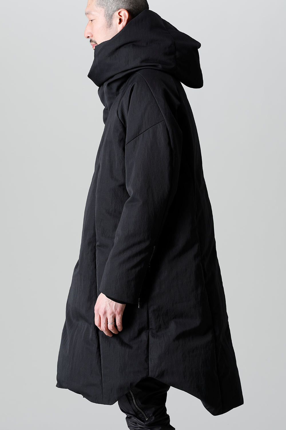 ダウンコート ウールナイロンツイル