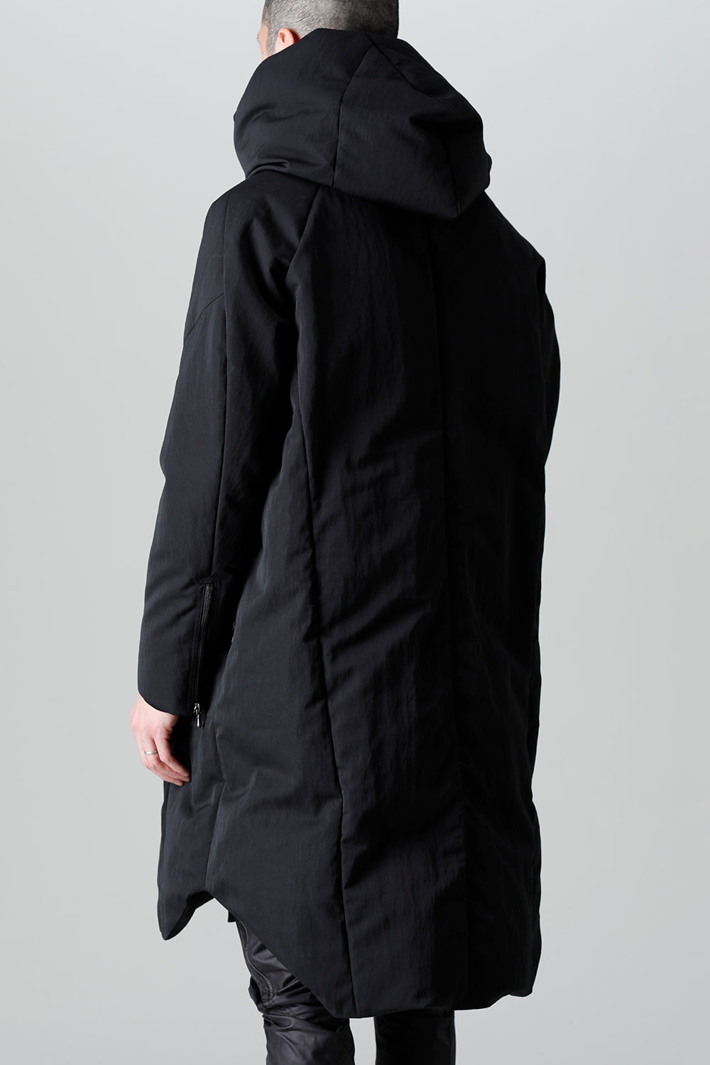ダウンコート ウールナイロンツイル