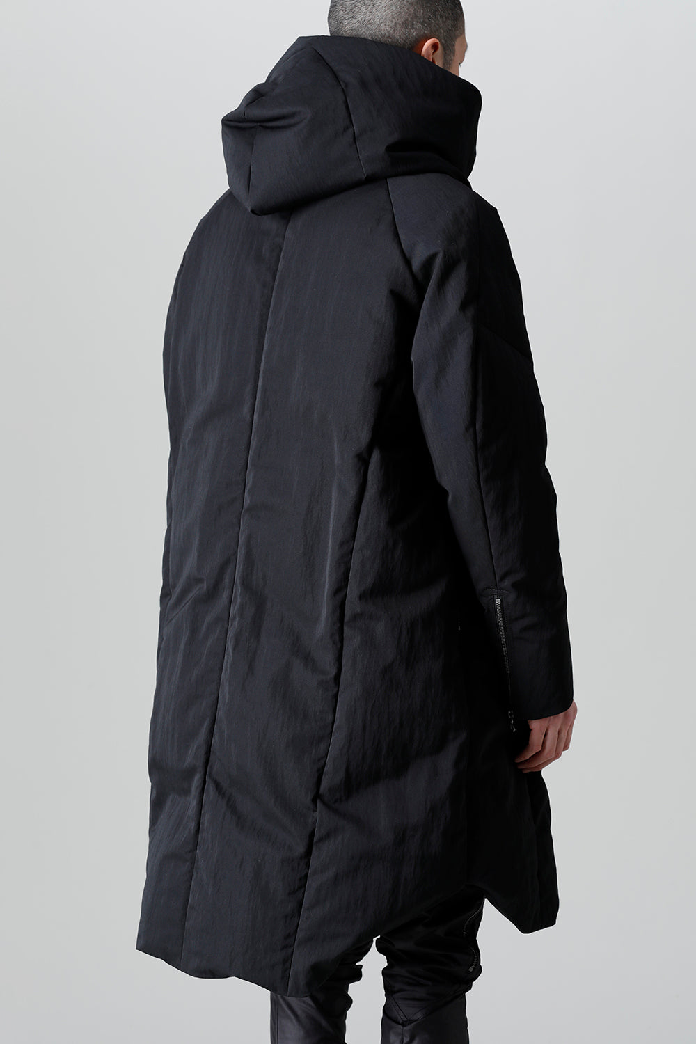 ダウンコート ウールナイロンツイル