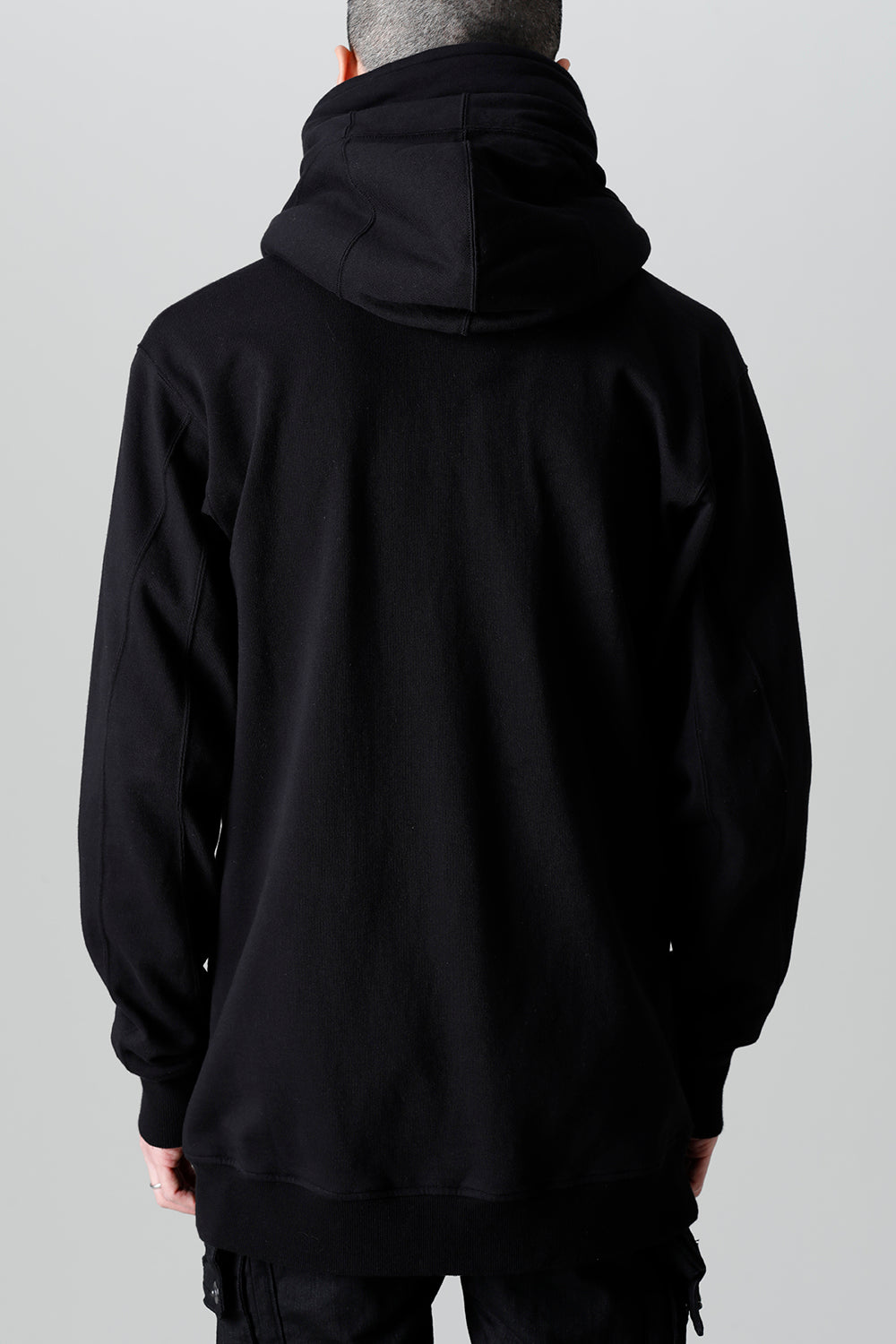 Front Zip Sweat Hoodie Black