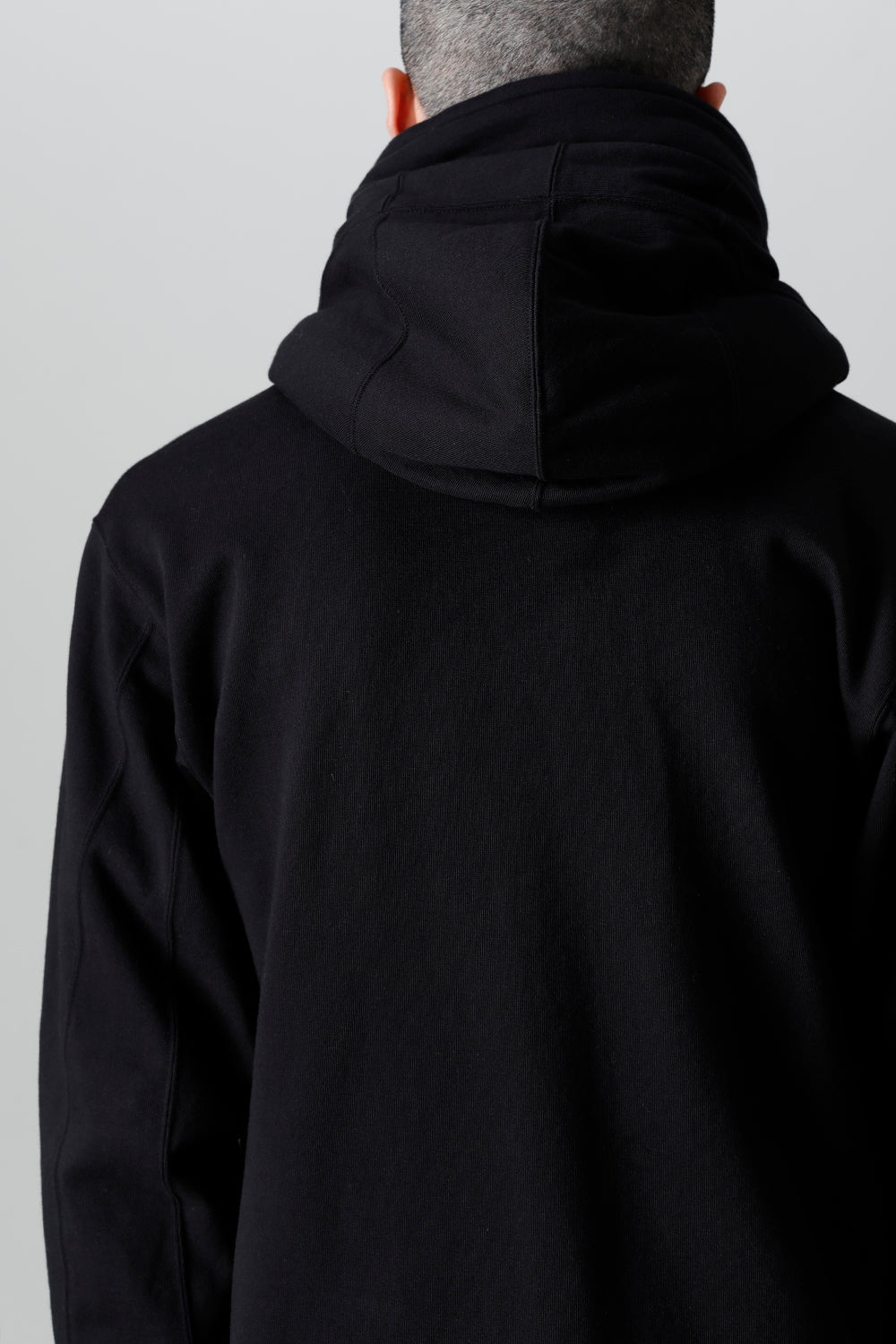 Front Zip Sweat Hoodie Black