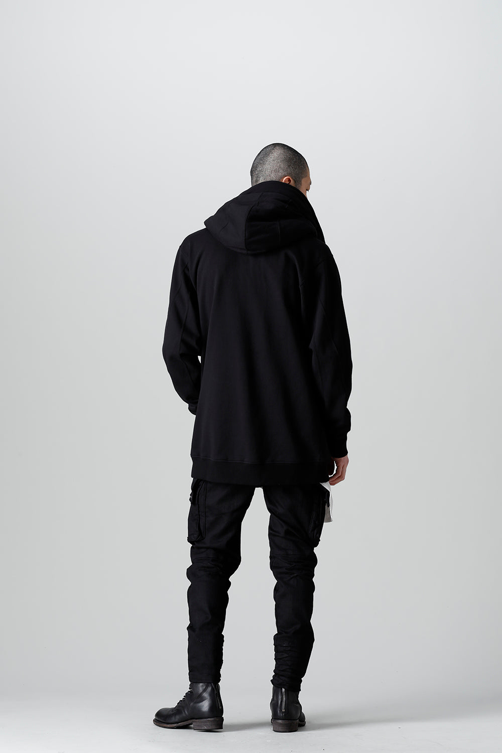 Front Zip Sweat Hoodie Black
