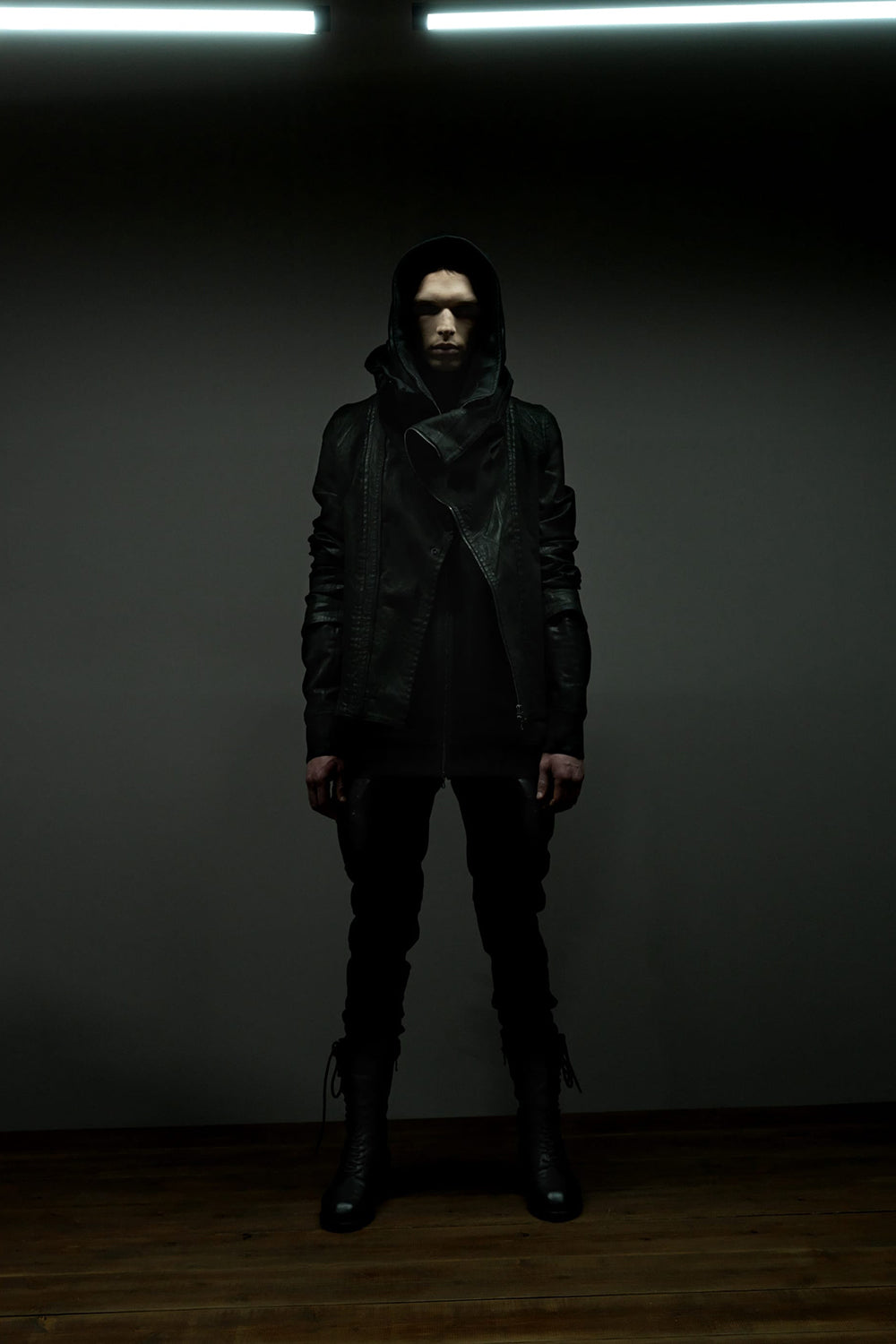 Front Zip Sweat Hoodie Black