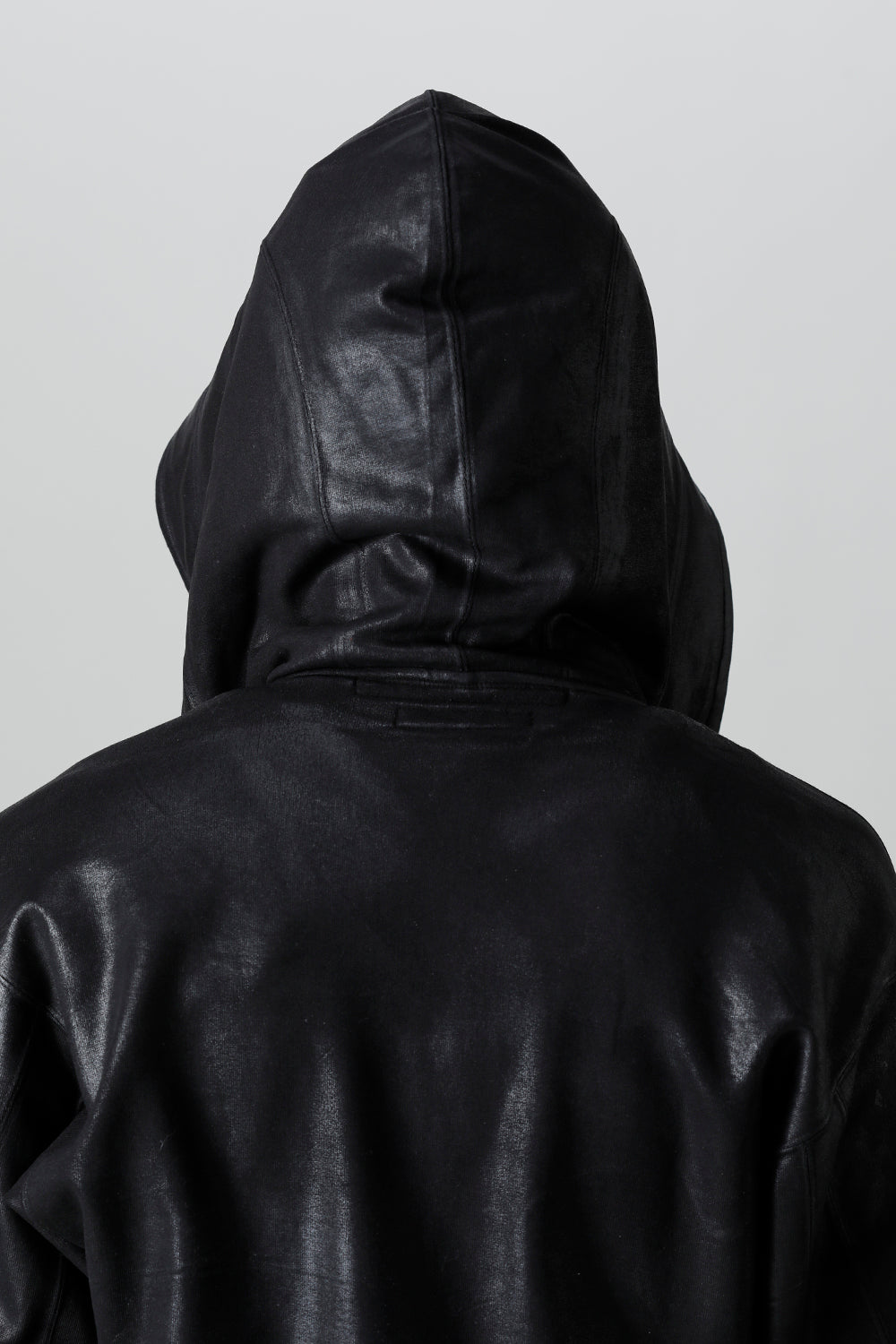Front Zip Coated Sweat Hoodie