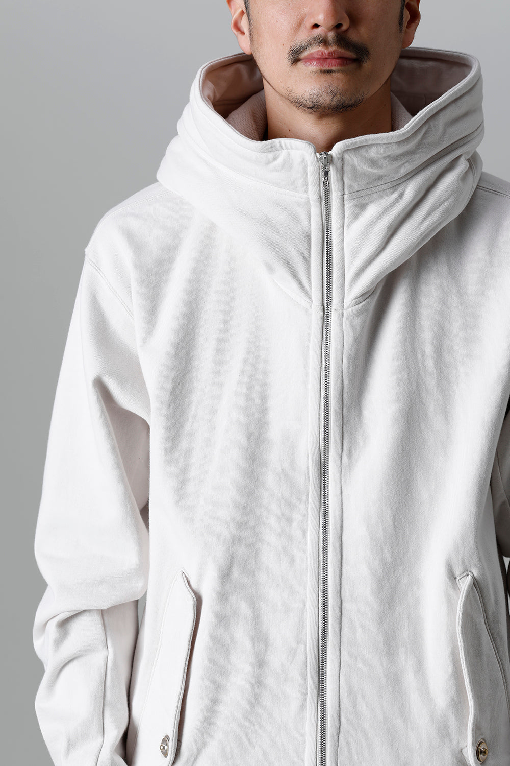 Front Zip Sweat Hoodie Plaster