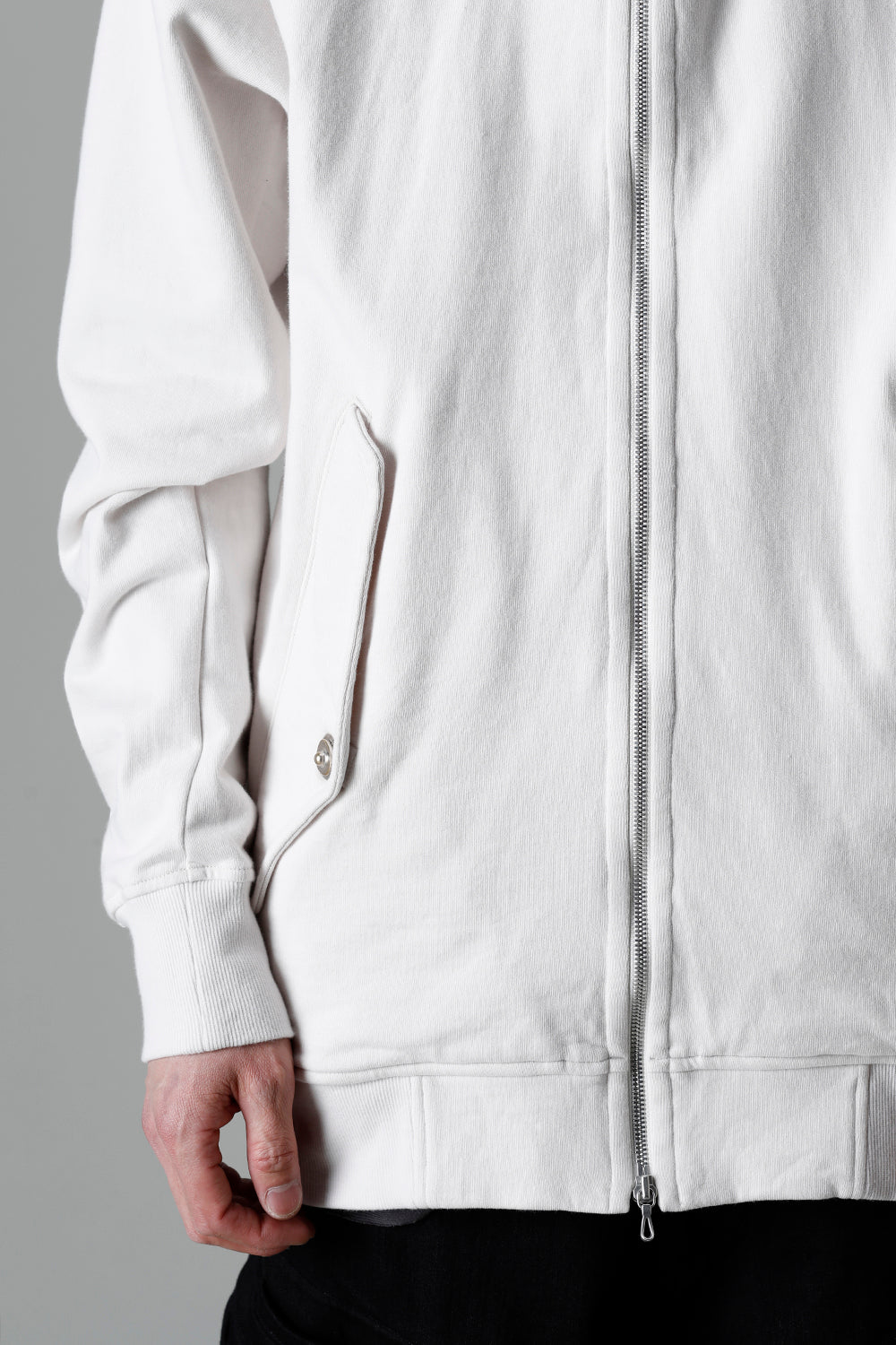 Front Zip Sweat Hoodie Plaster