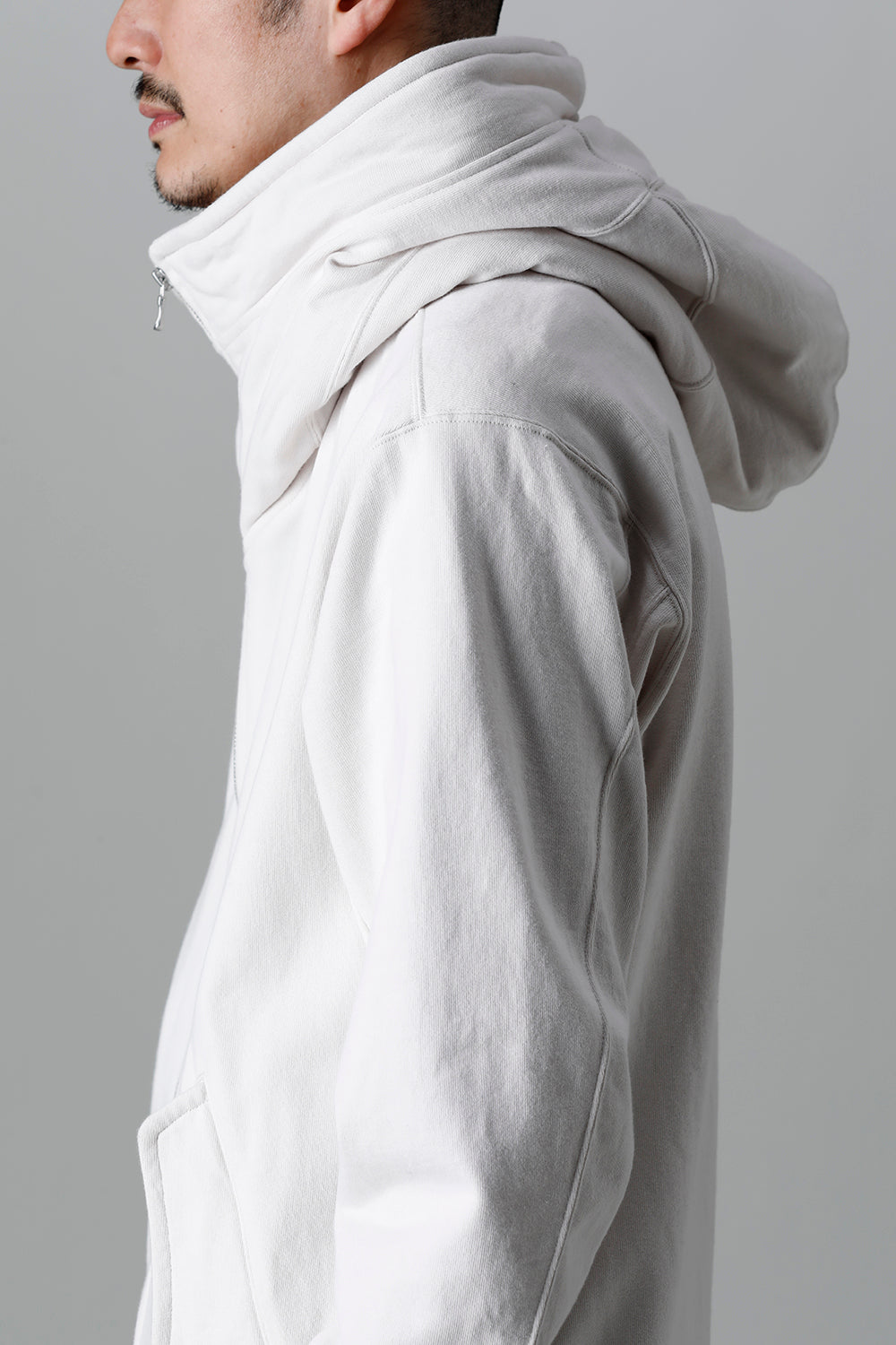 Front Zip Sweat Hoodie Plaster