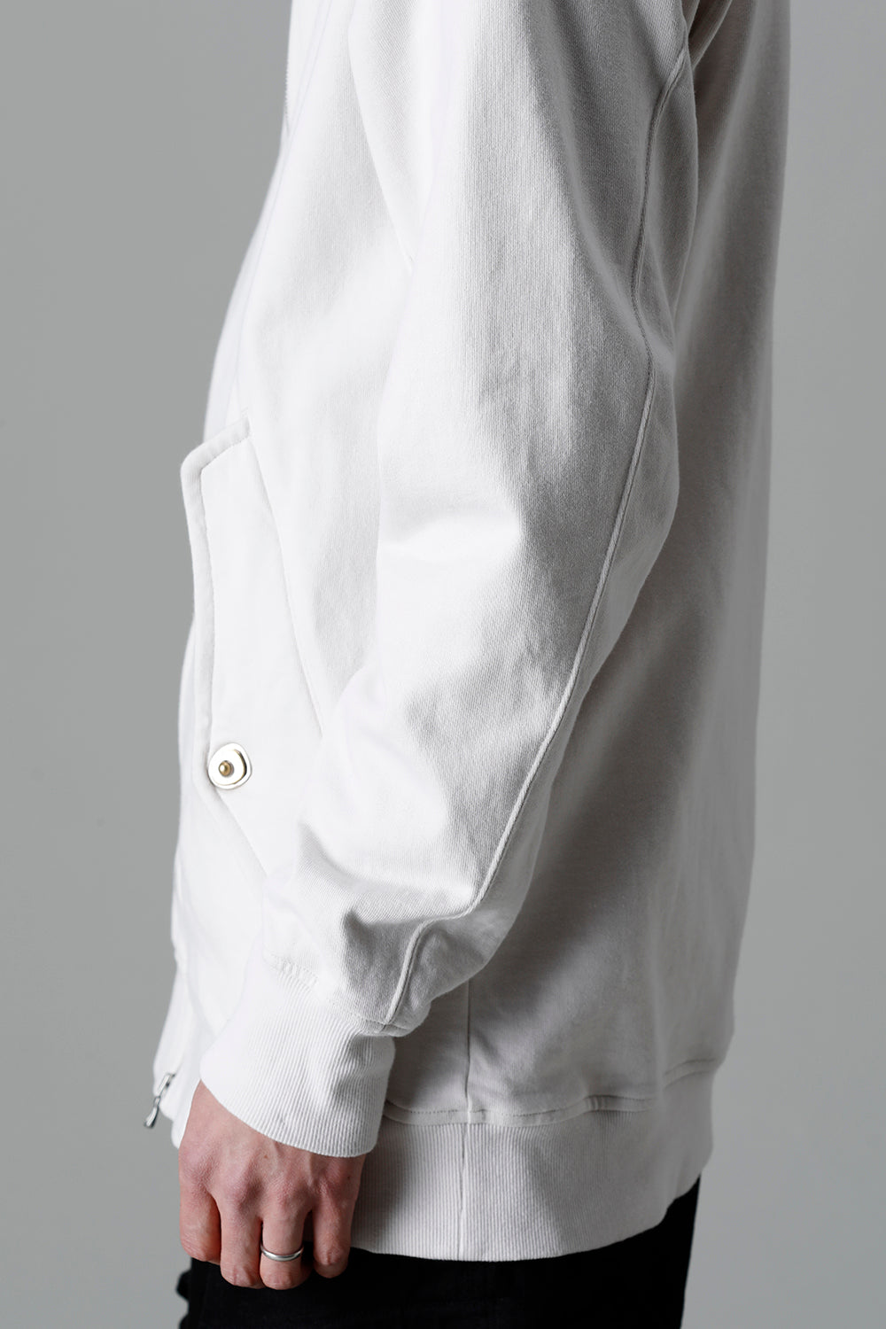 Front Zip Sweat Hoodie Plaster