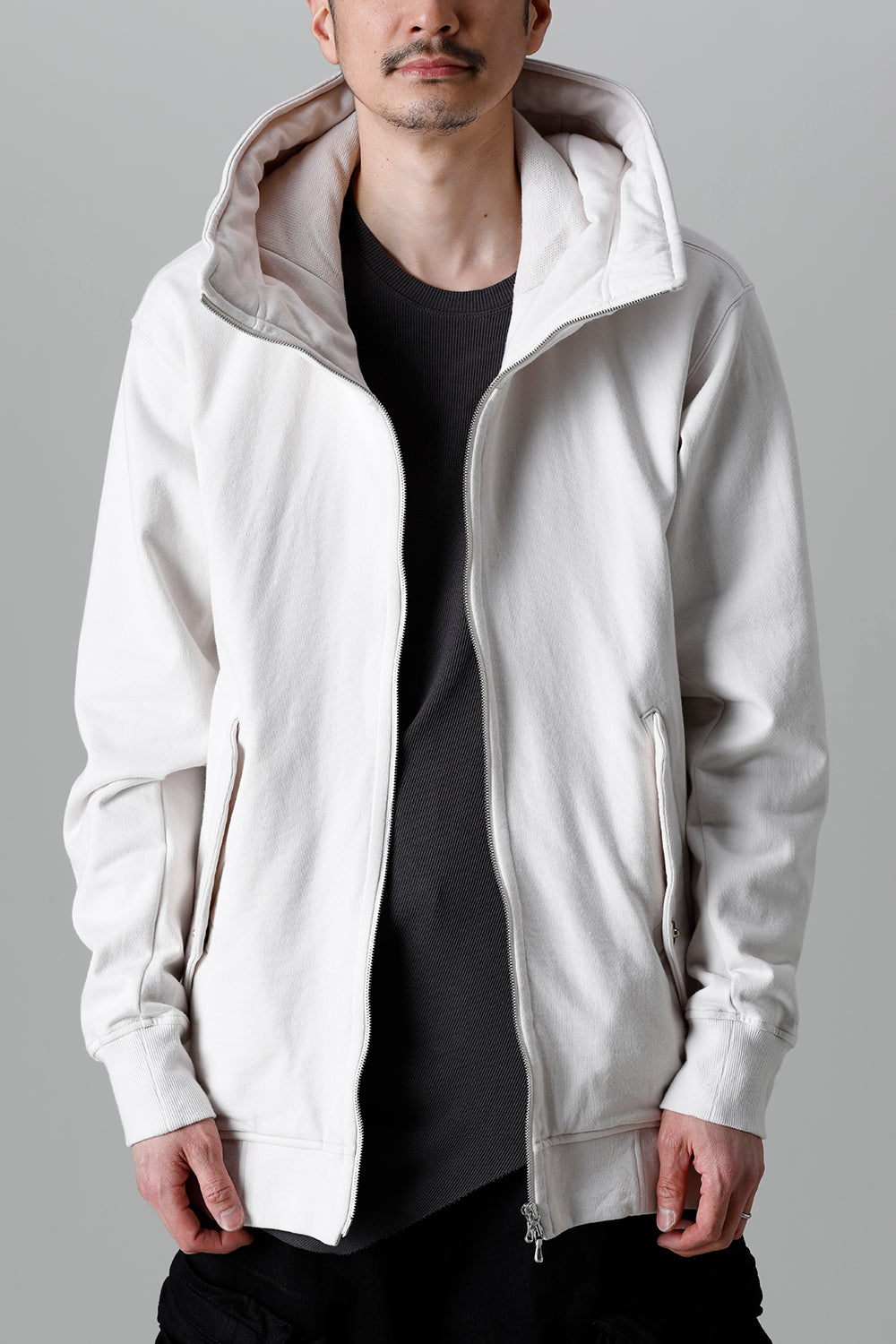 Front Zip Sweat Hoodie Plaster