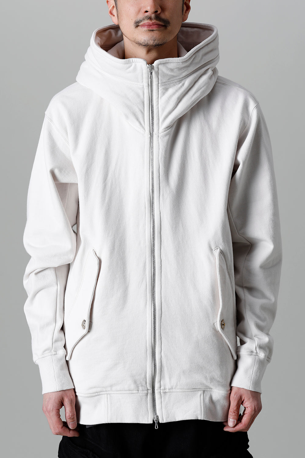 Front Zip Sweat Hoodie Plaster
