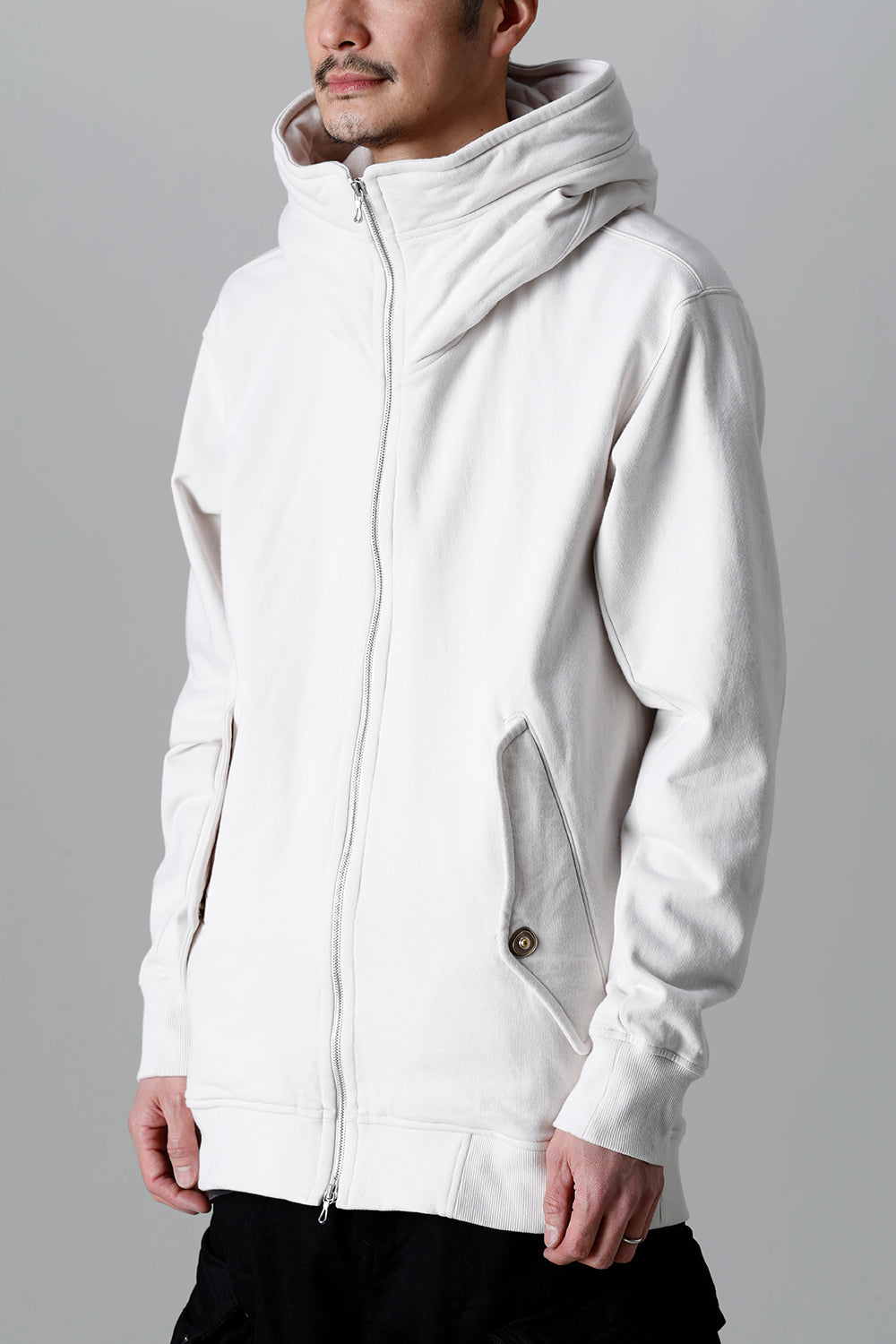 Front Zip Sweat Hoodie Plaster