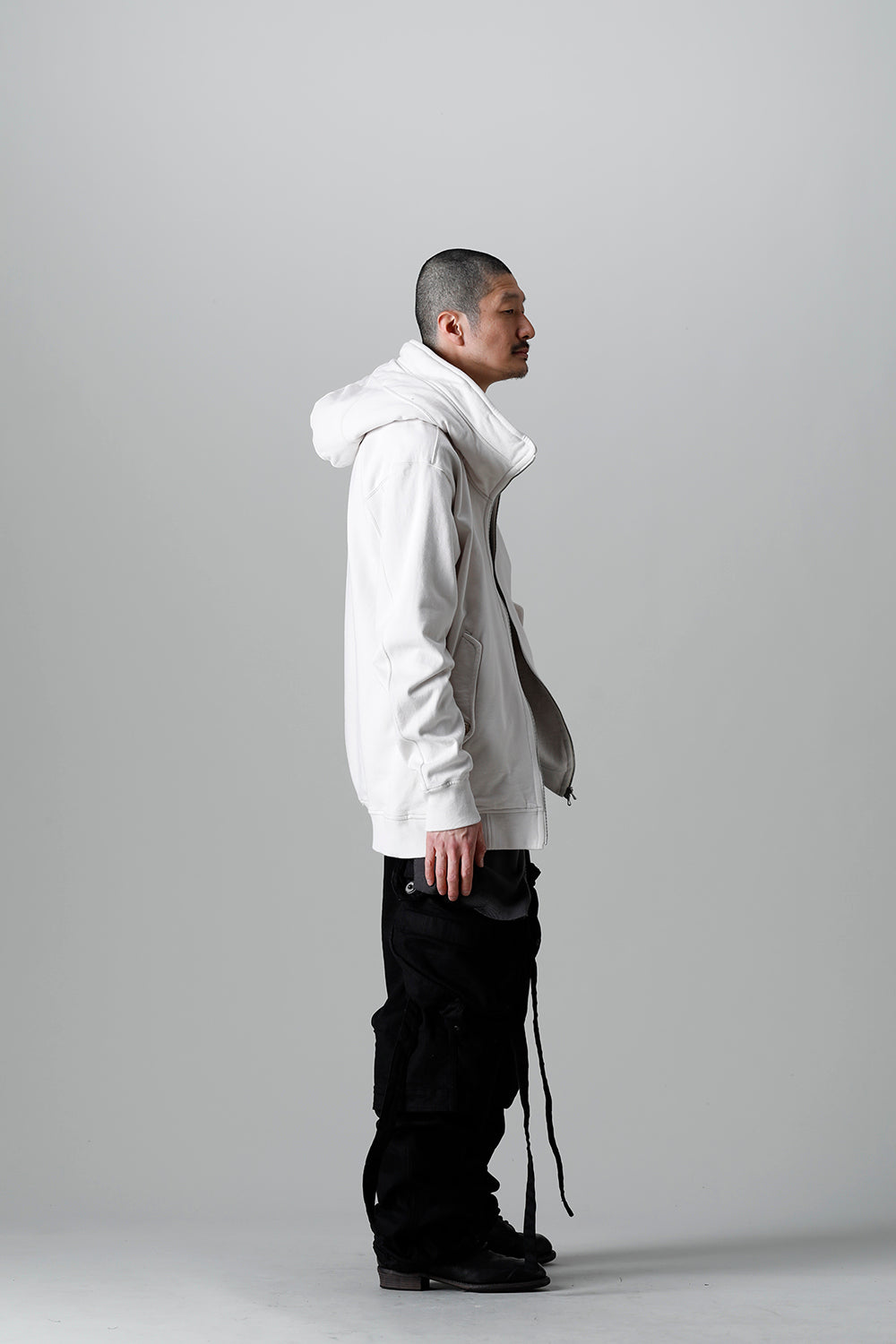 Front Zip Sweat Hoodie Plaster