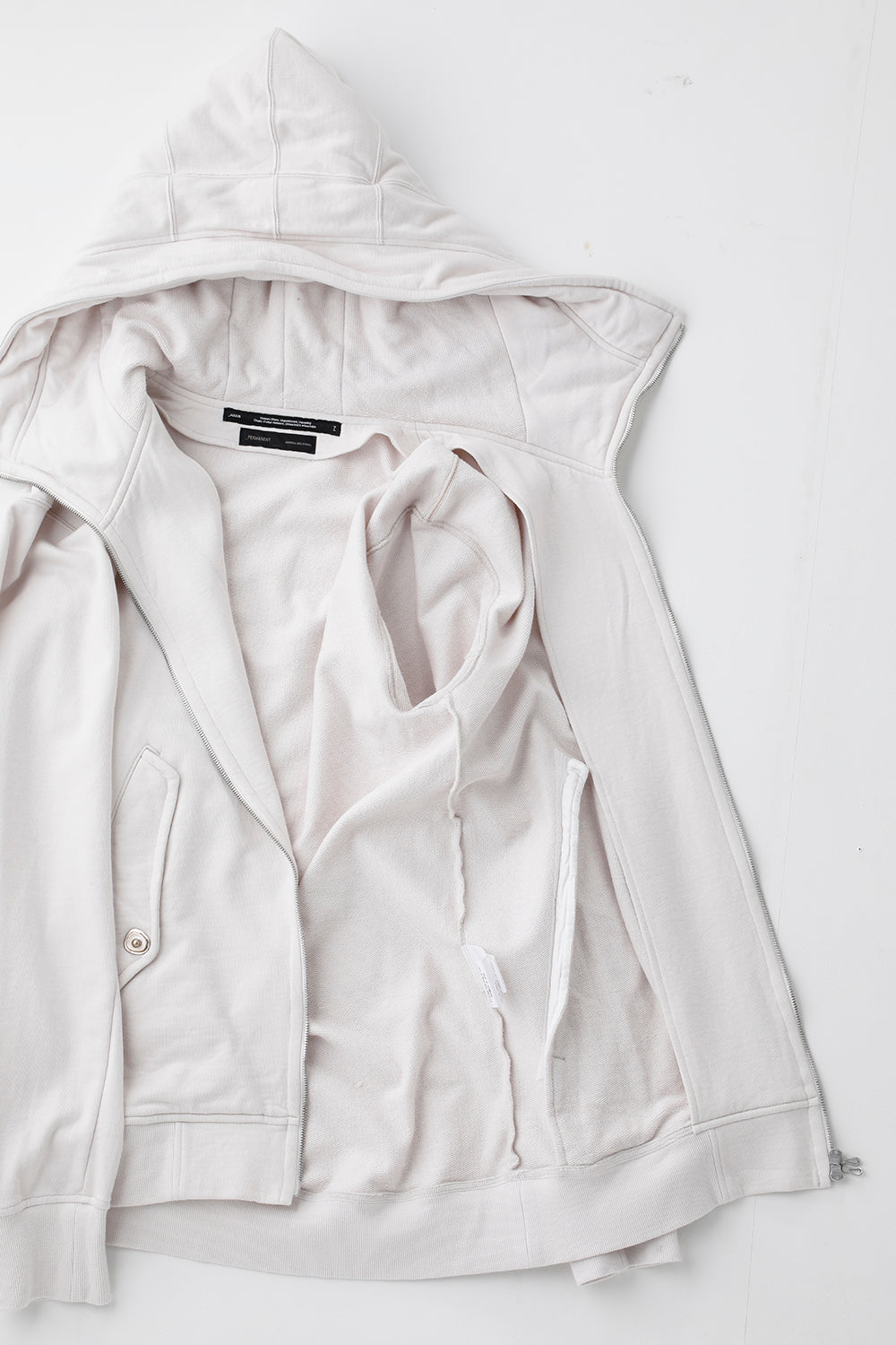 Front Zip Sweat Hoodie Plaster