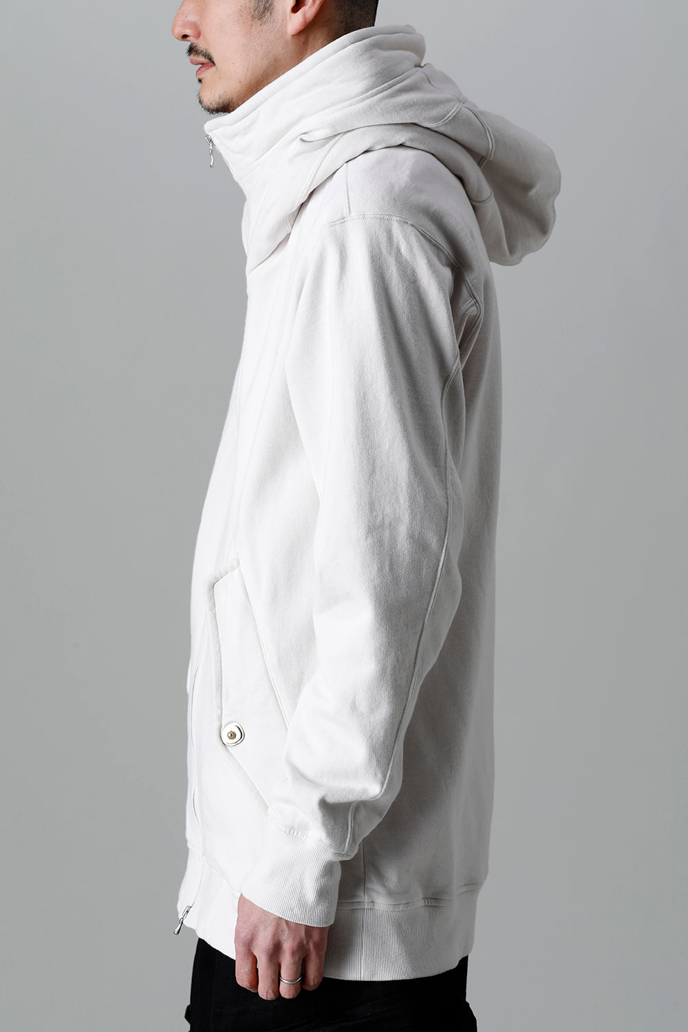 Front Zip Sweat Hoodie Plaster