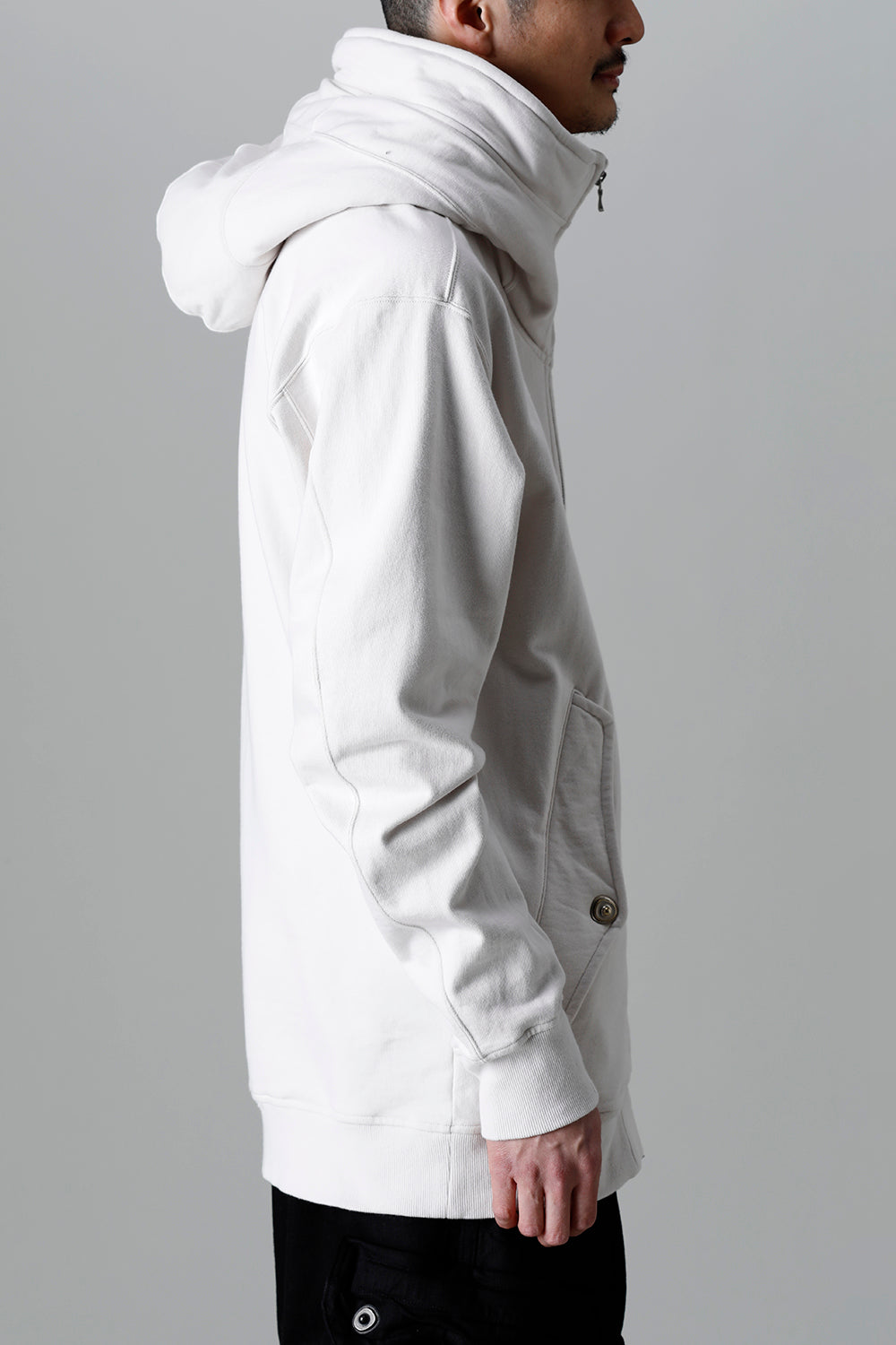 Front Zip Sweat Hoodie Plaster