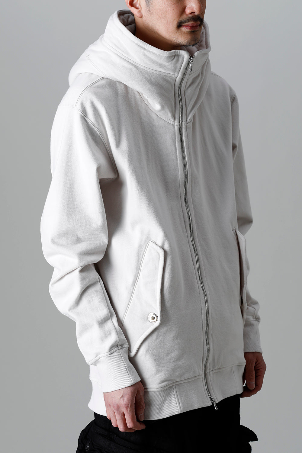 Front Zip Sweat Hoodie Plaster