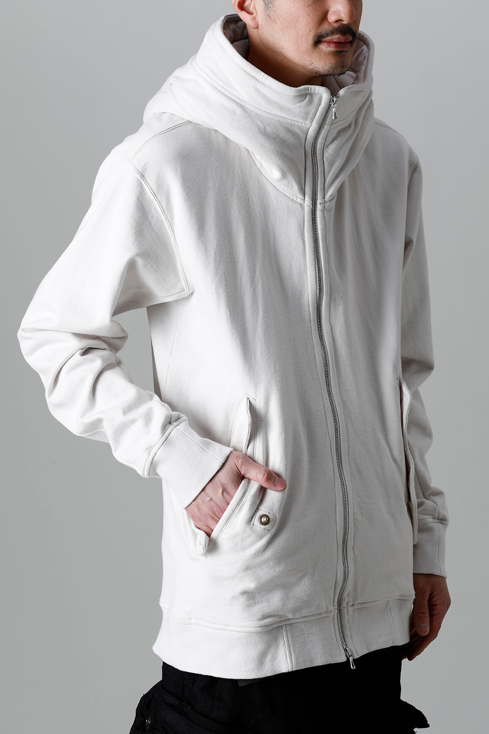 Front Zip Sweat Hoodie Plaster