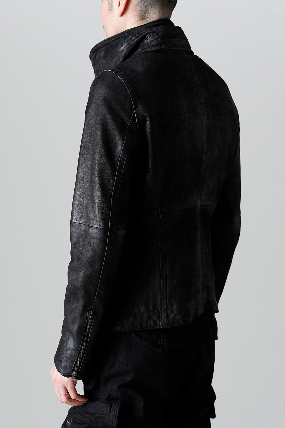 Lamb Leather Covered Neck Jacket