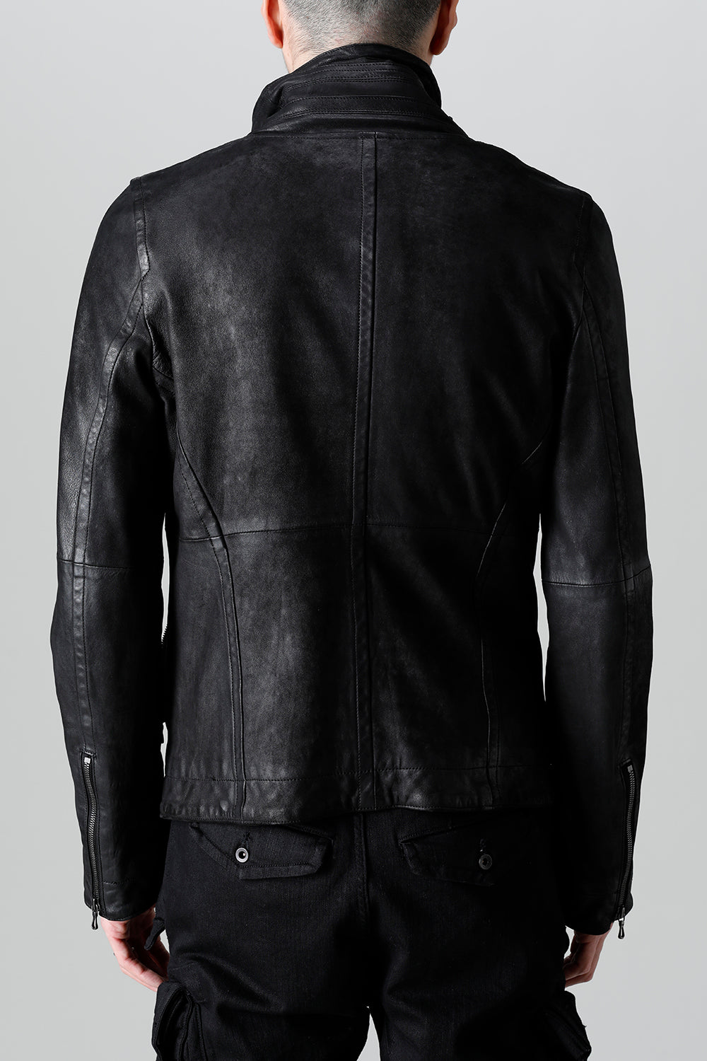 Lamb Leather Covered Neck Jacket