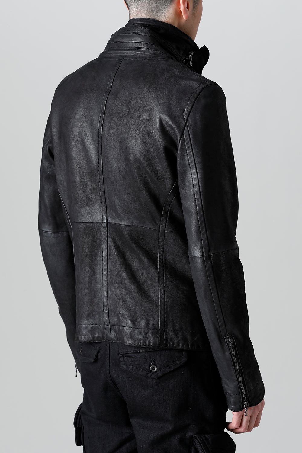 Lamb Leather Covered Neck Jacket