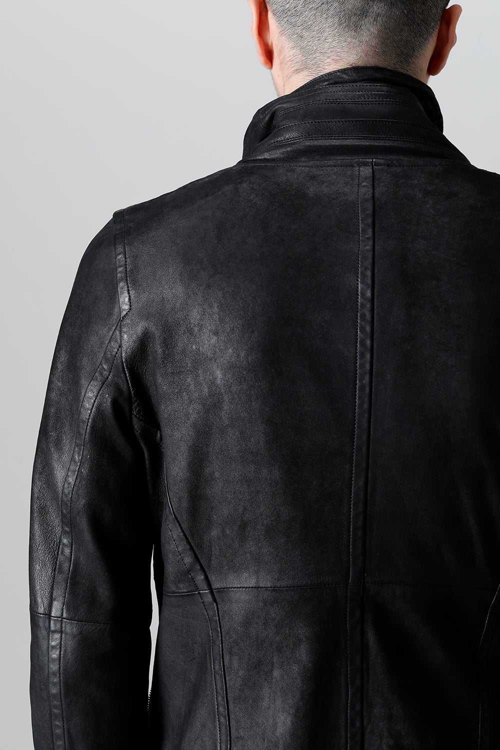 Lamb Leather Covered Neck Jacket