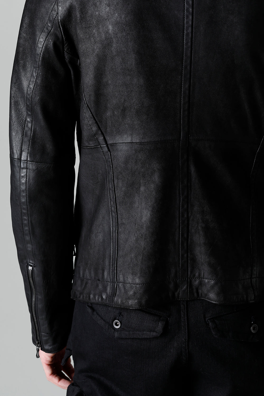 Lamb Leather Covered Neck Jacket
