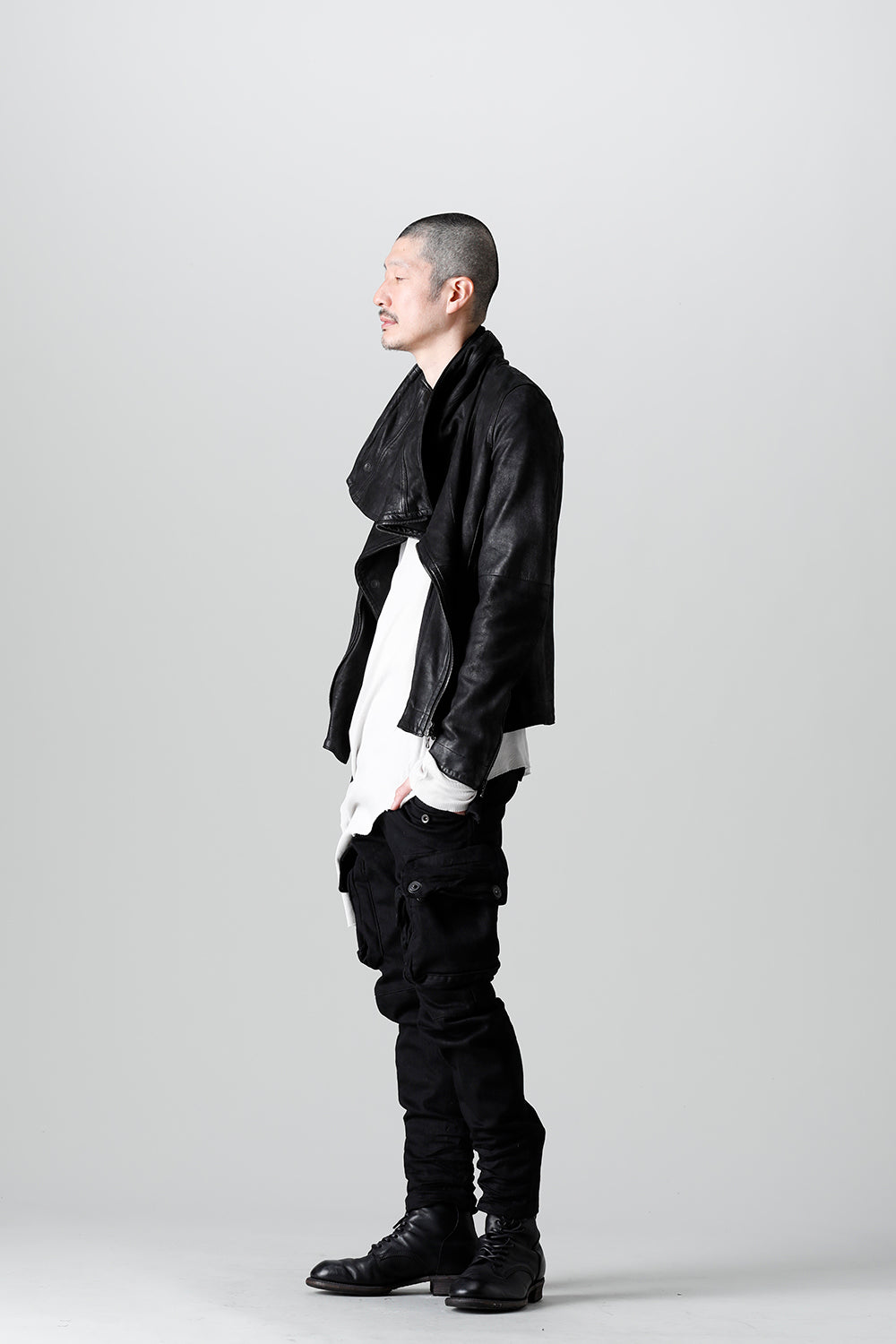 Lamb Leather Covered Neck Jacket