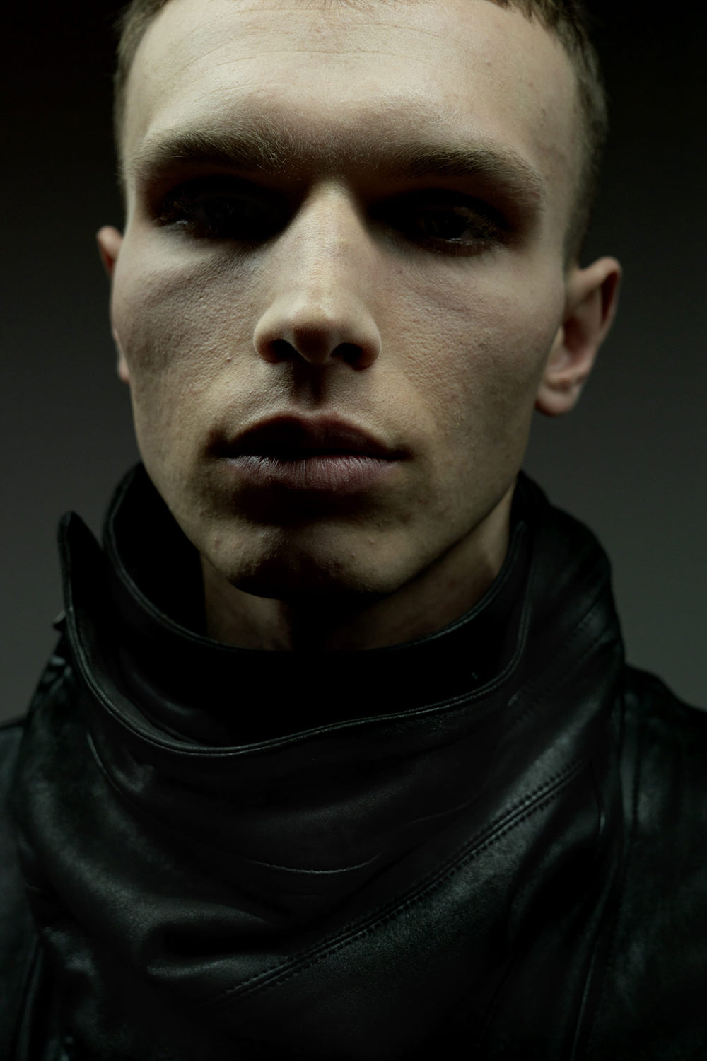 Lamb Leather Covered Neck Jacket