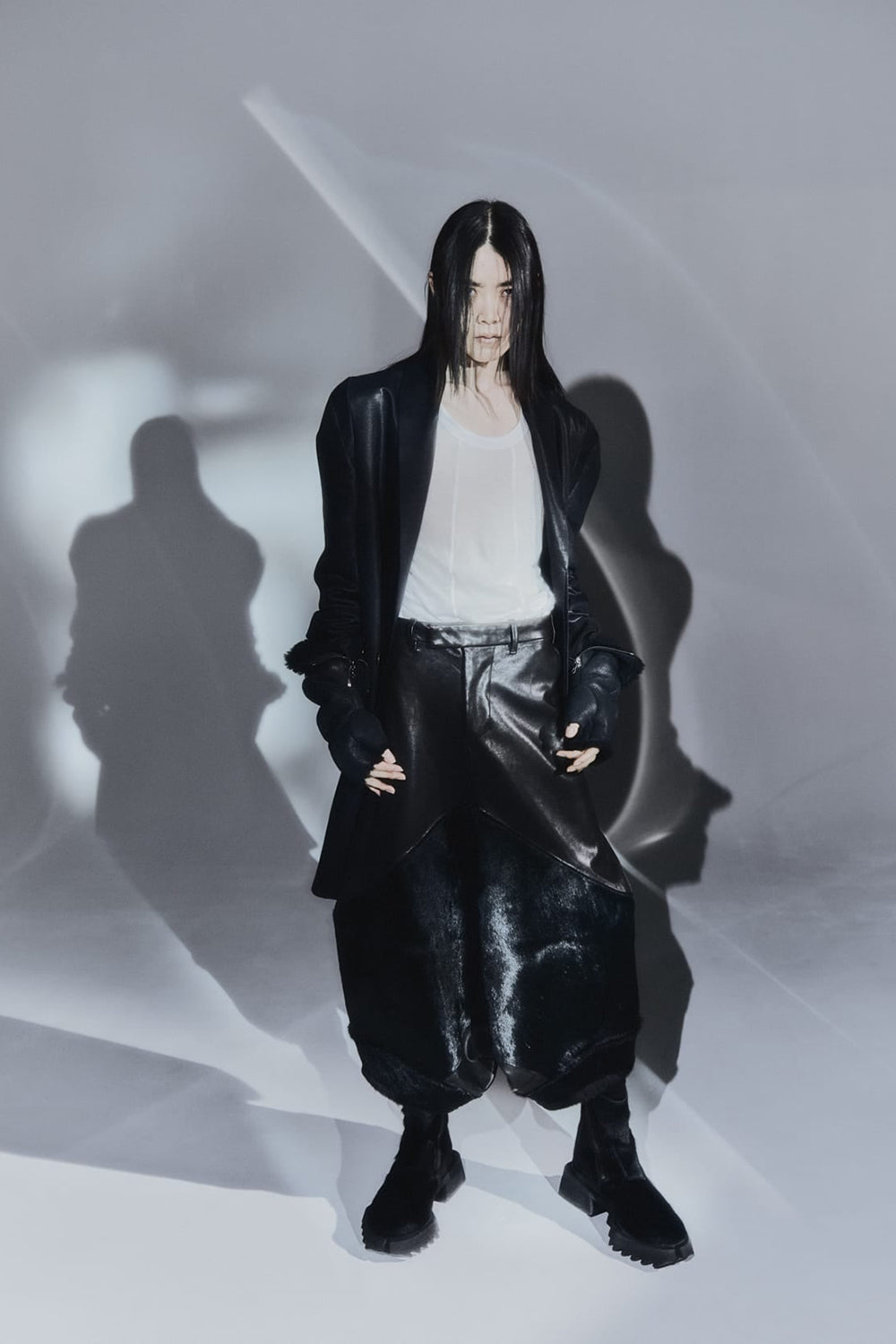 Lamb Skin / Cow Hair Sarouel pants