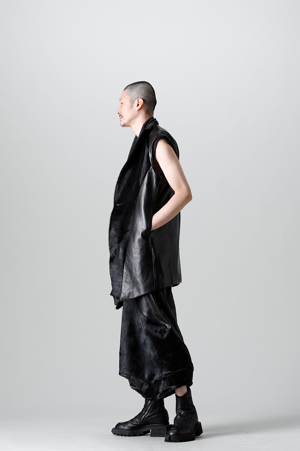 Lamb Skin / Cow Hair Sarouel pants