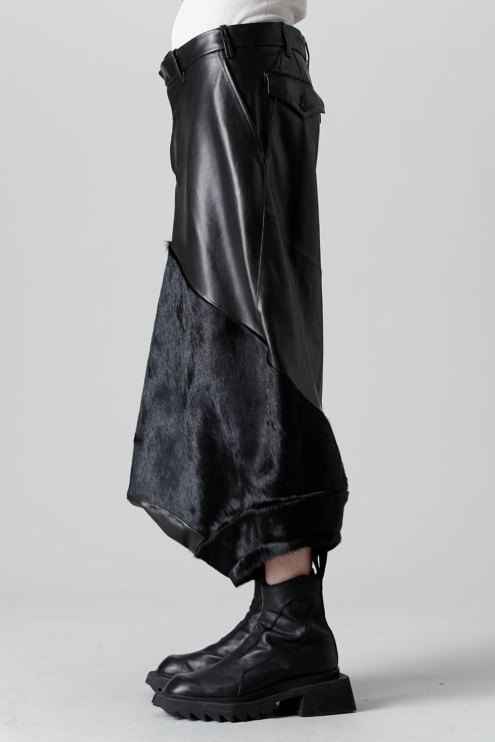 Lamb Skin / Cow Hair Sarouel pants