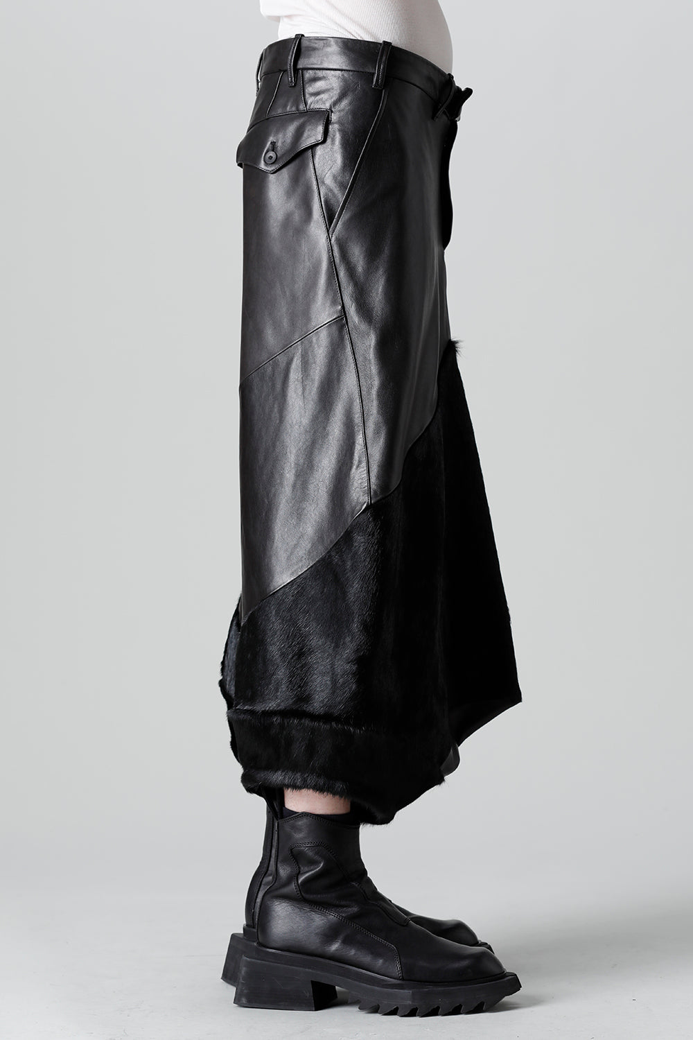 Lamb Skin / Cow Hair Sarouel pants