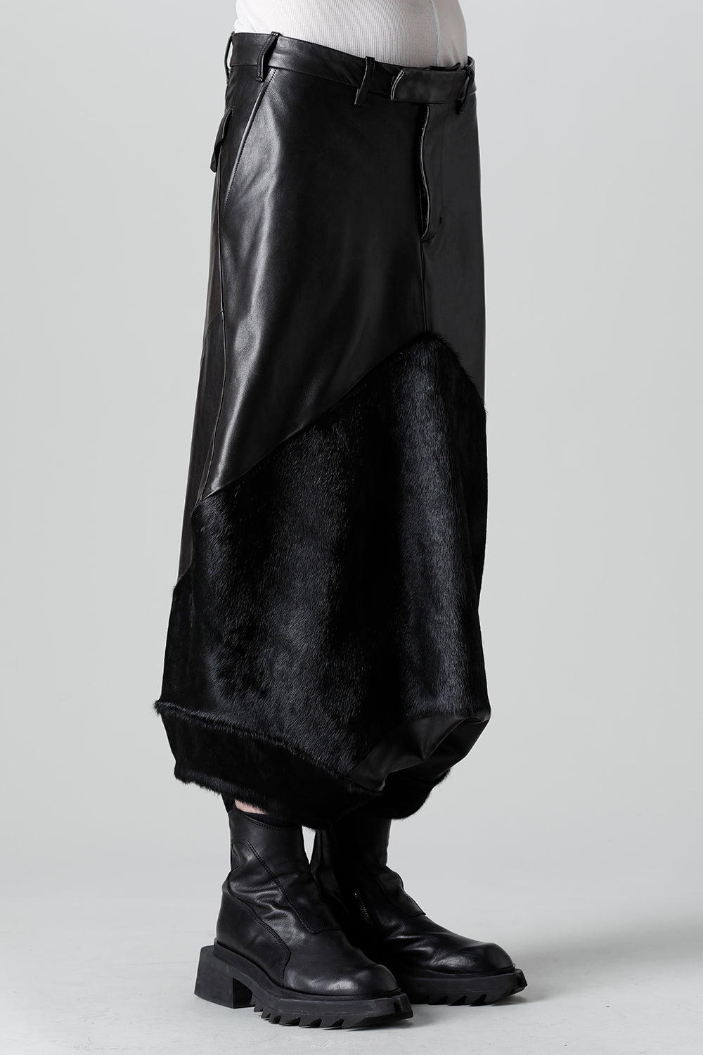 Lamb Skin / Cow Hair Sarouel pants