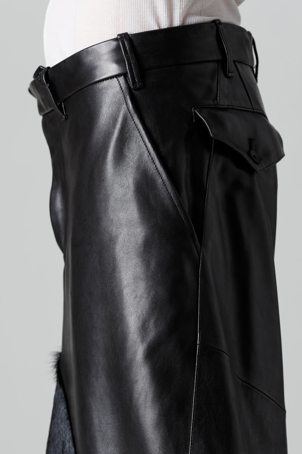 Lamb Skin / Cow Hair Sarouel pants