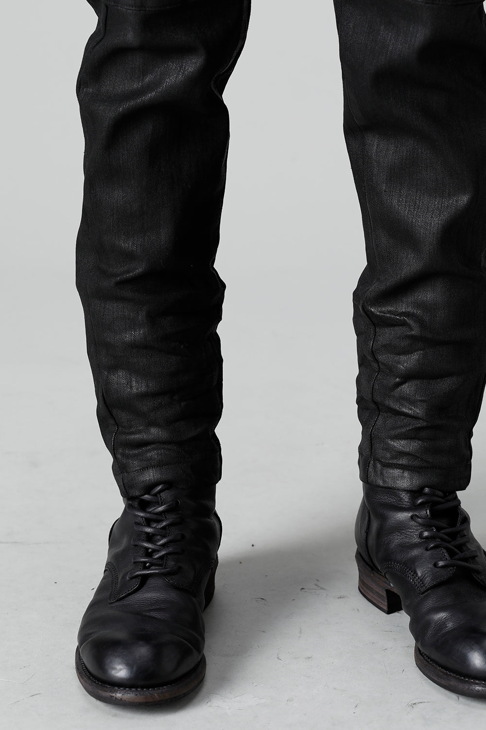 10.5oz Stretch Denim Gas Mask Coated Skinny Pants