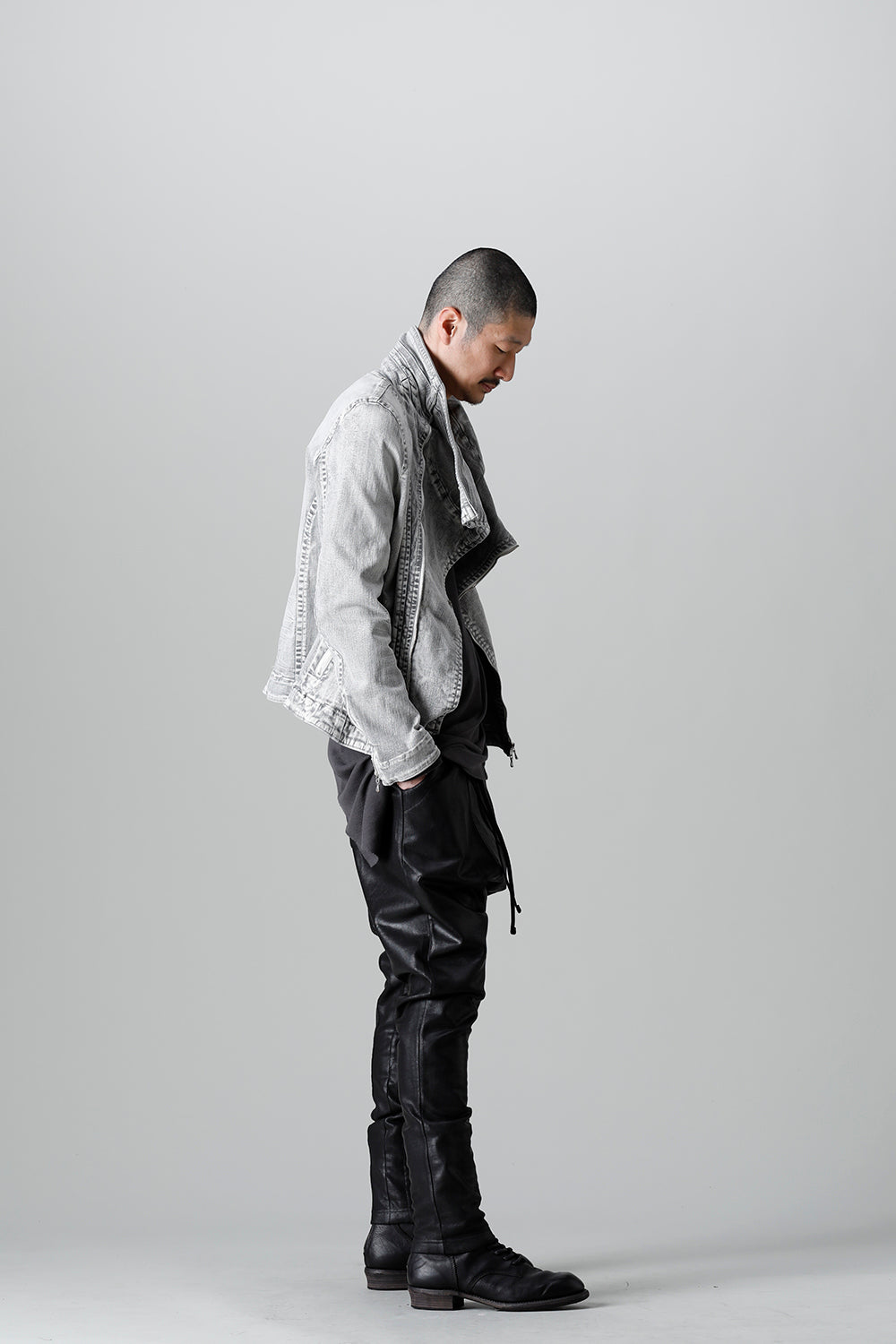 Coated Sweat Seamed Pants