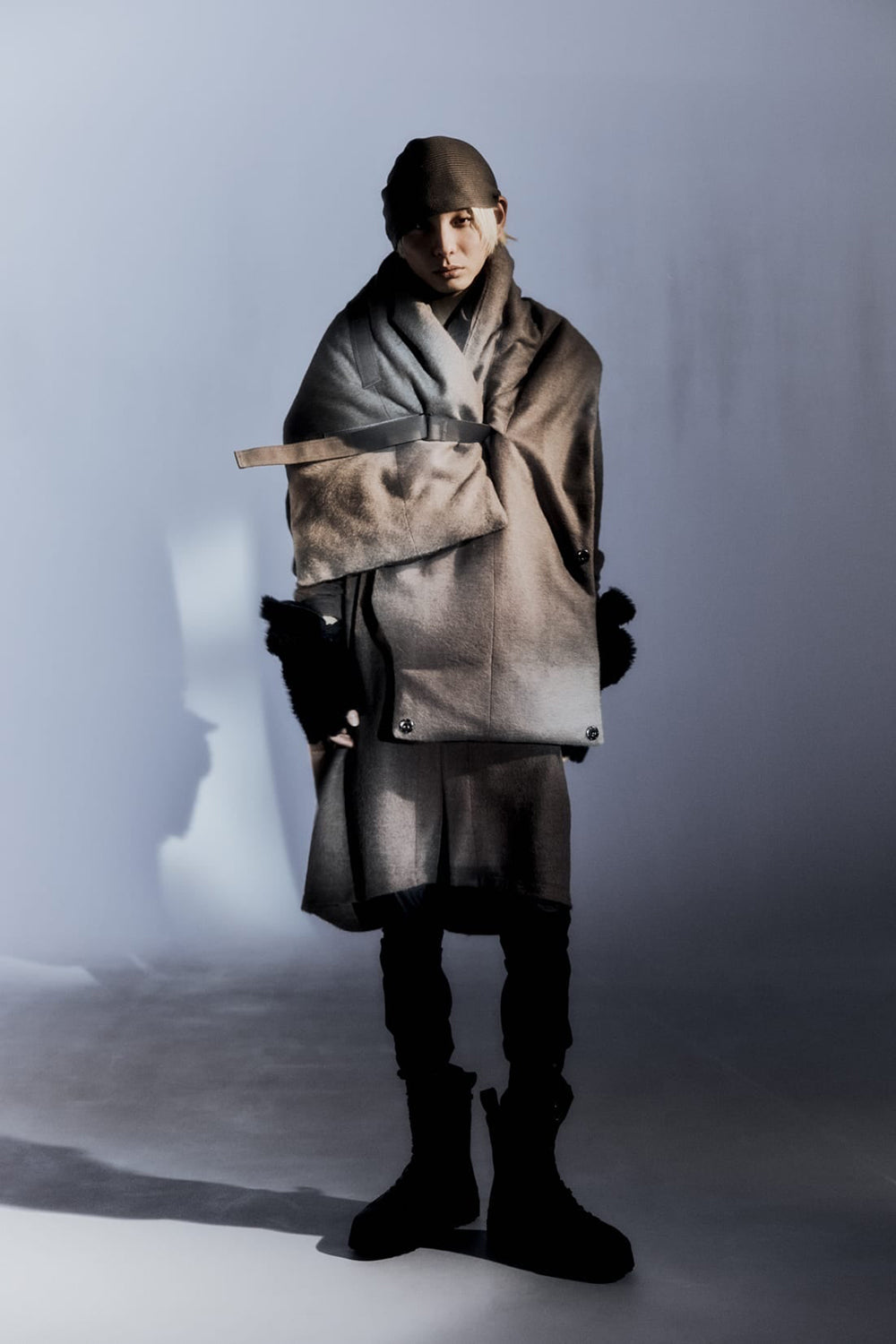 ダウンストール アンゴラ ウール カシミアビーバー