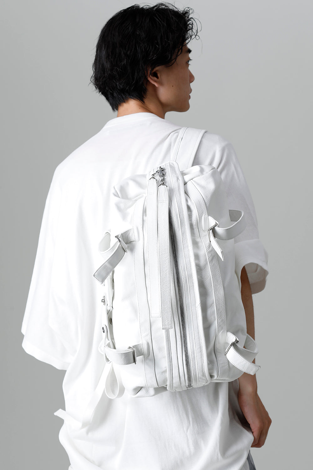 Cow Skin Back Pack White