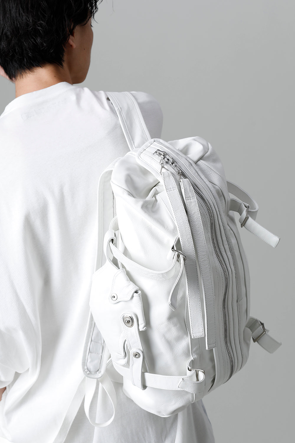 Cow Skin Back Pack White