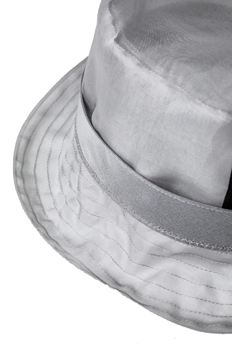 Silk Washed Organdie Bucket Hat  Plaster